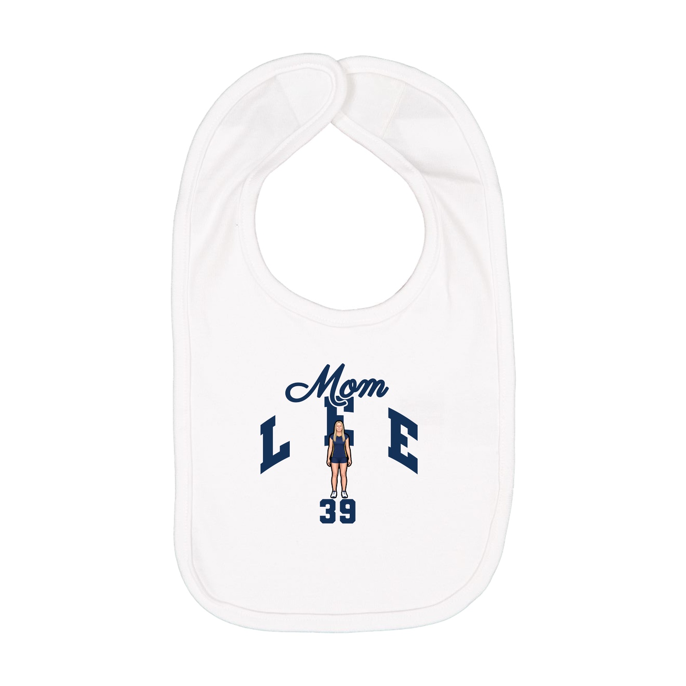 Infant Bib — Mothers Day Arch in White