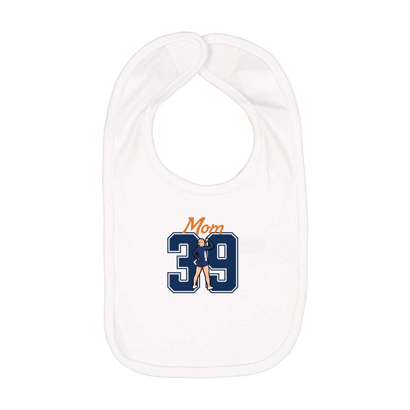 Infant Bib — Mothers Day Shirsey in White