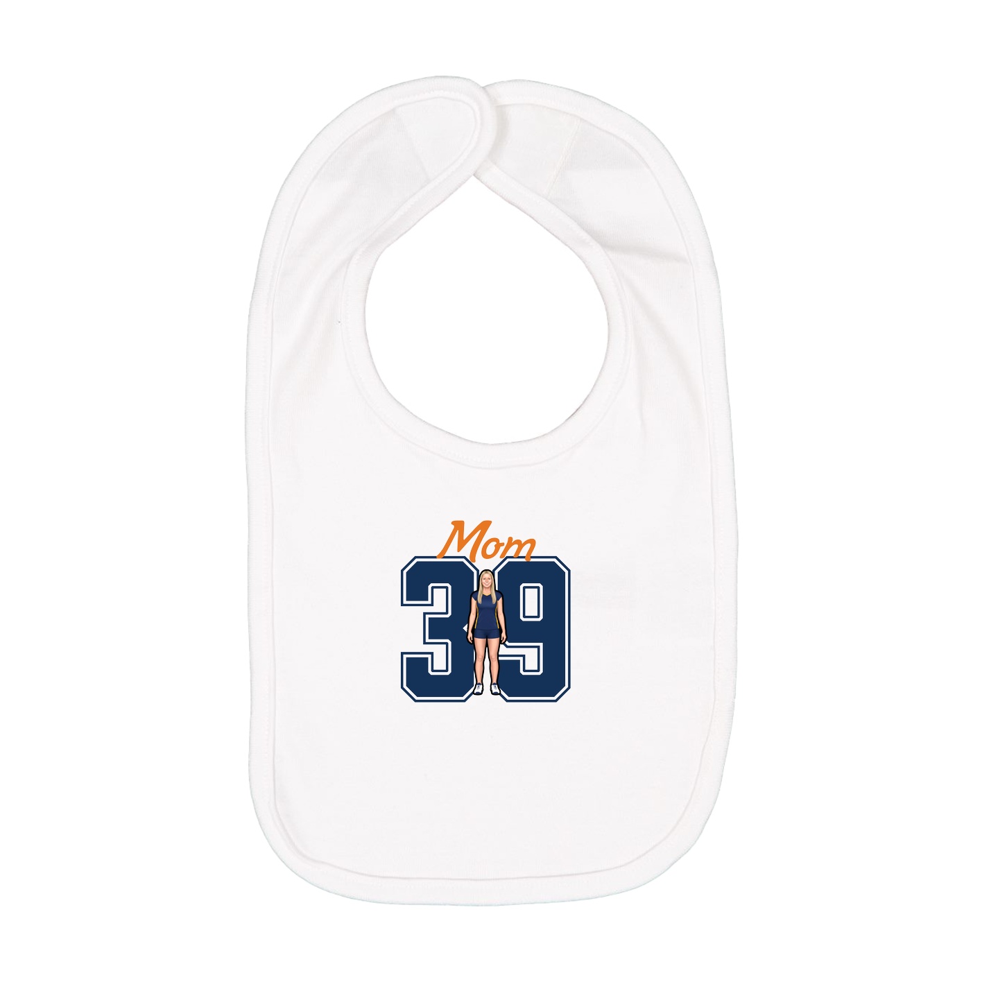 Infant Bib — Mothers Day Shirsey in White