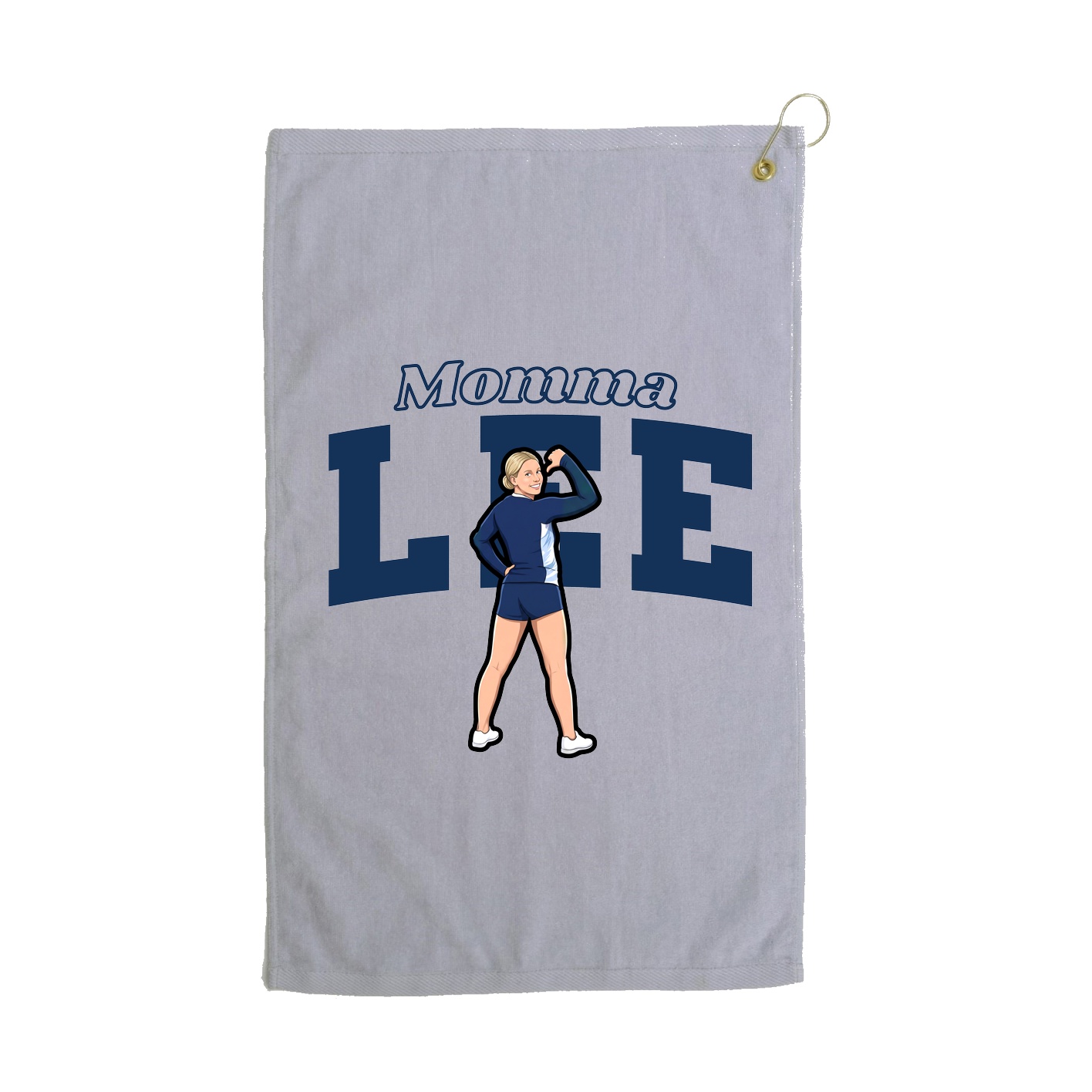 Golf Towel — Mothers Day Block in Grey