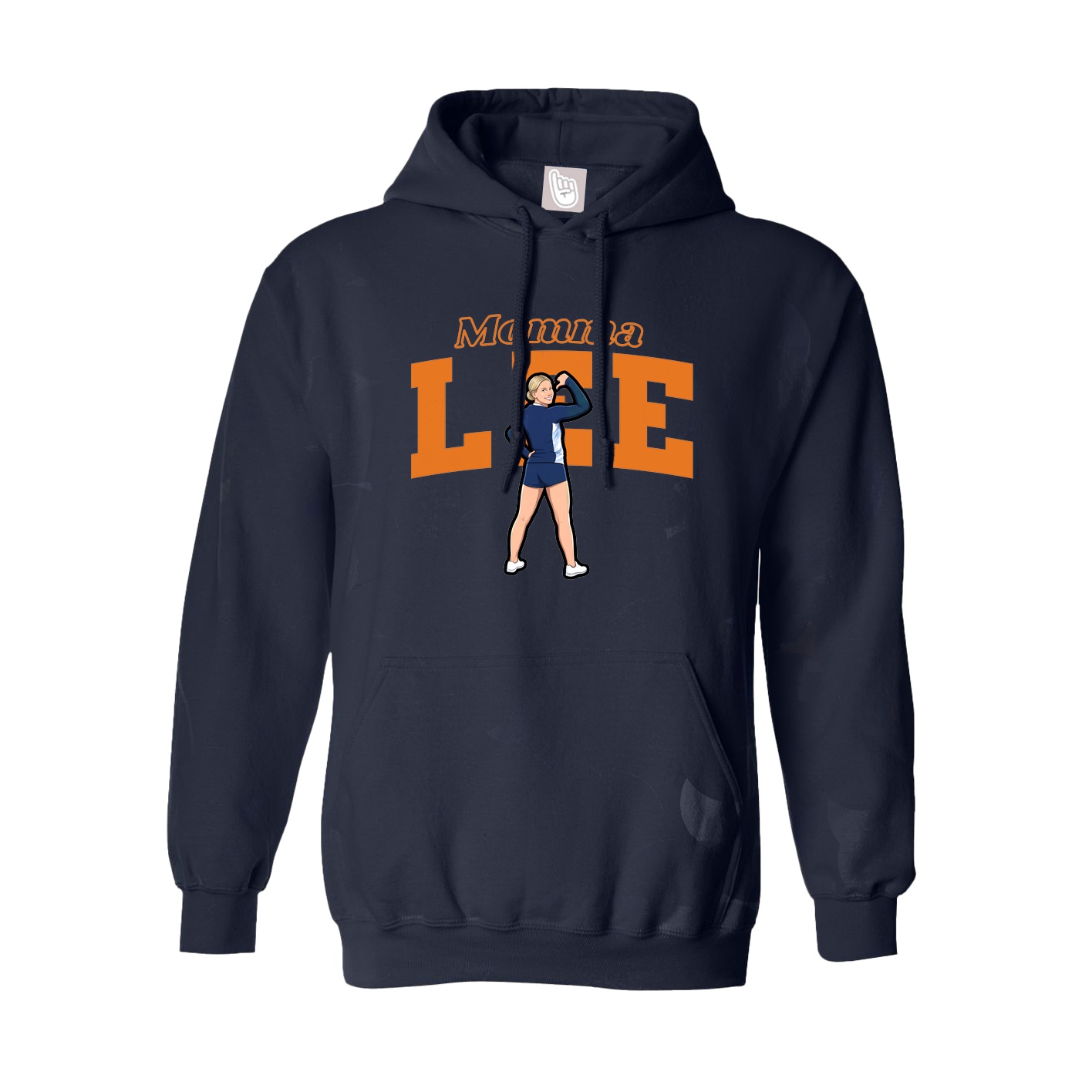 Youth Hoodie — Mothers Day Block in Navy