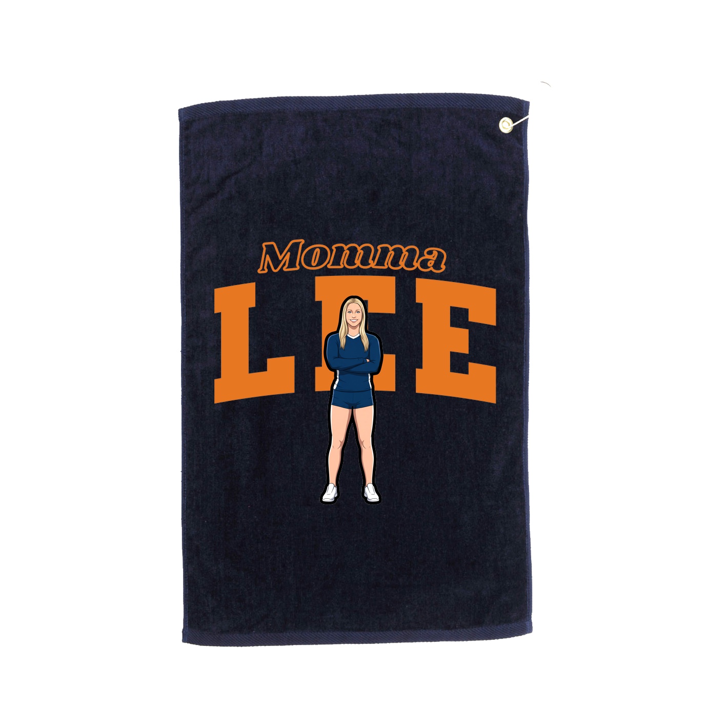 Golf Towel — Mothers Day Block in Navy
