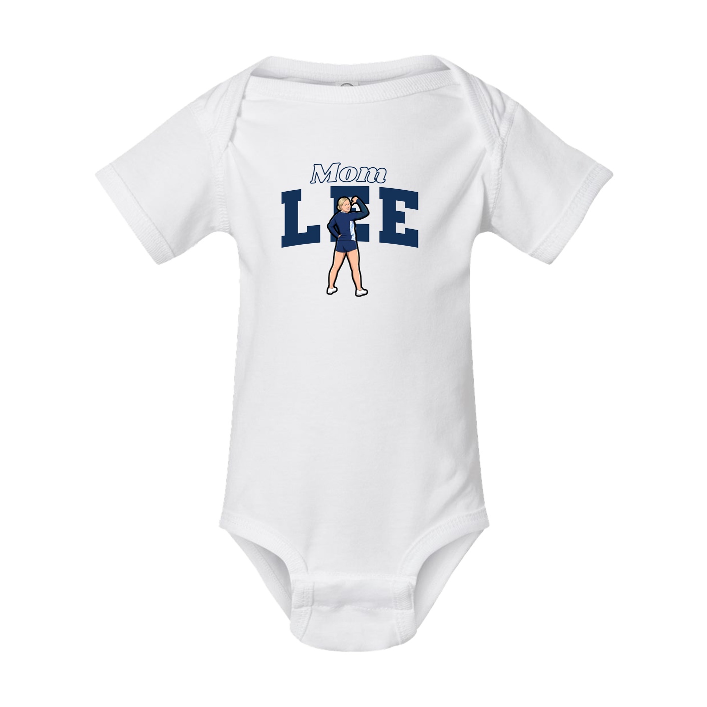 Baby Onesie — Mothers Day Block in White