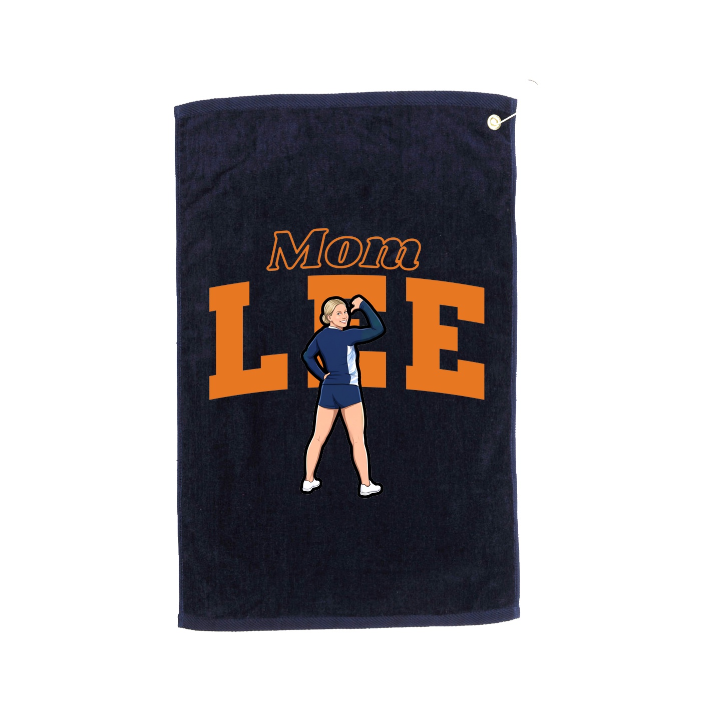 Golf Towel — Mothers Day Block in Navy