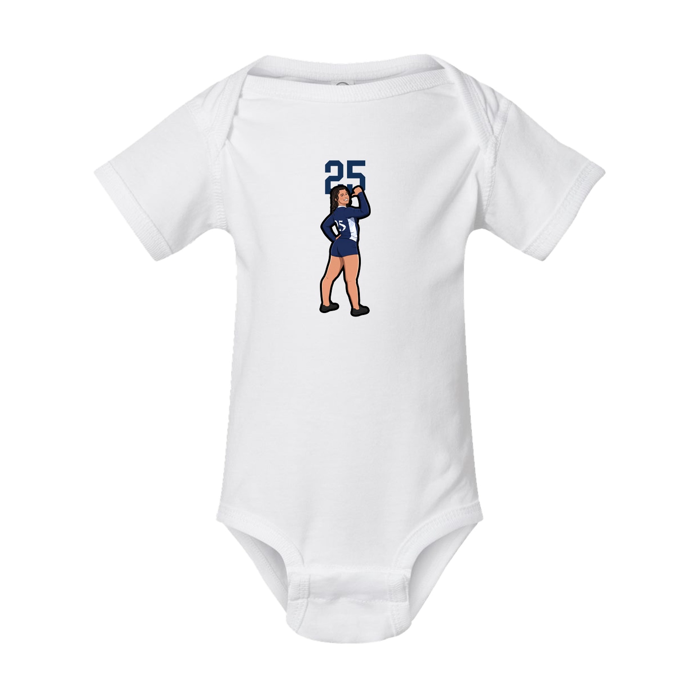 Baby Onesie — Number Top in White