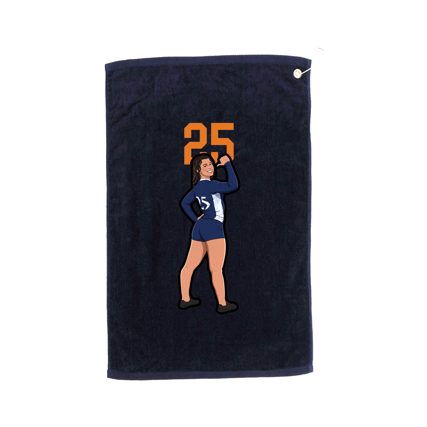 Golf Towel — Number Top in Navy