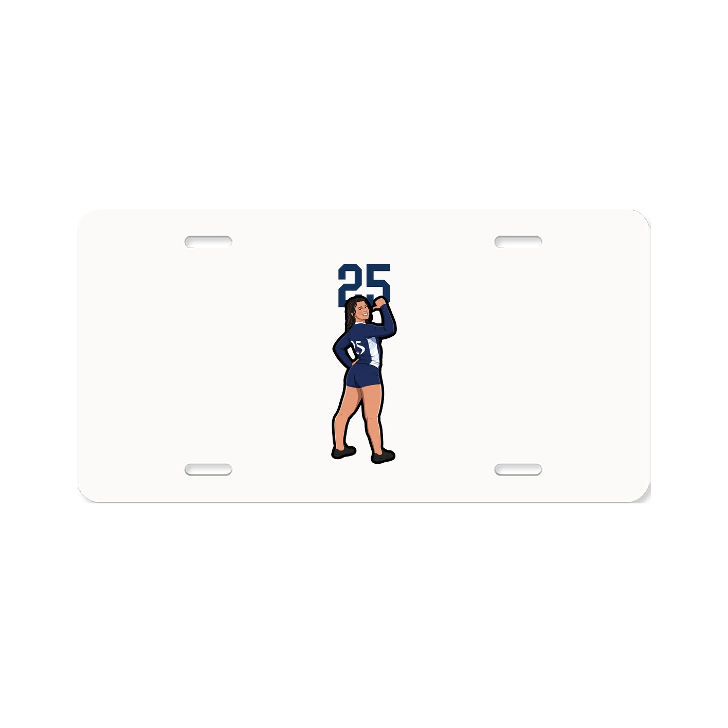 License Plate — Number Top in Classic