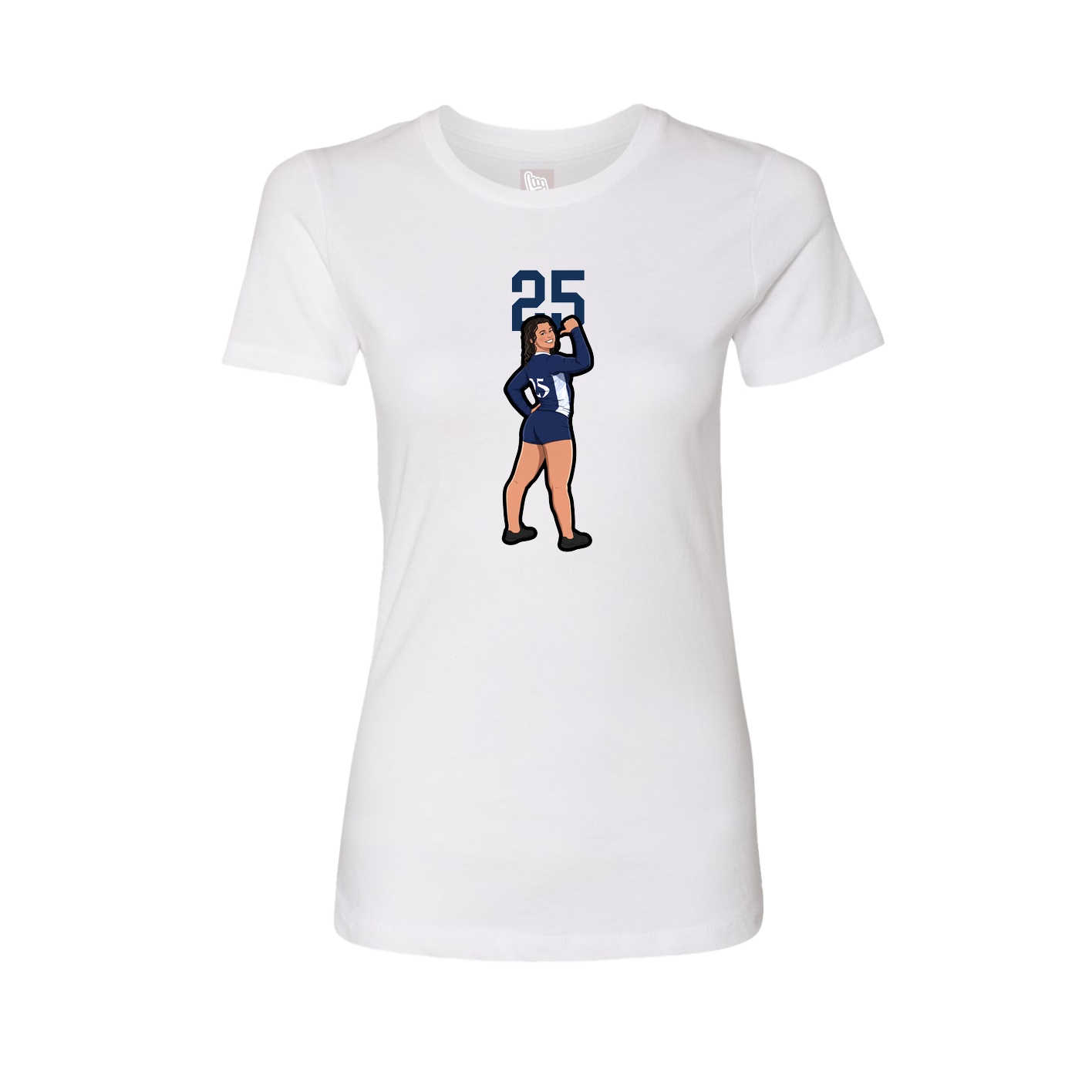 Womens Tee — Number Top in White