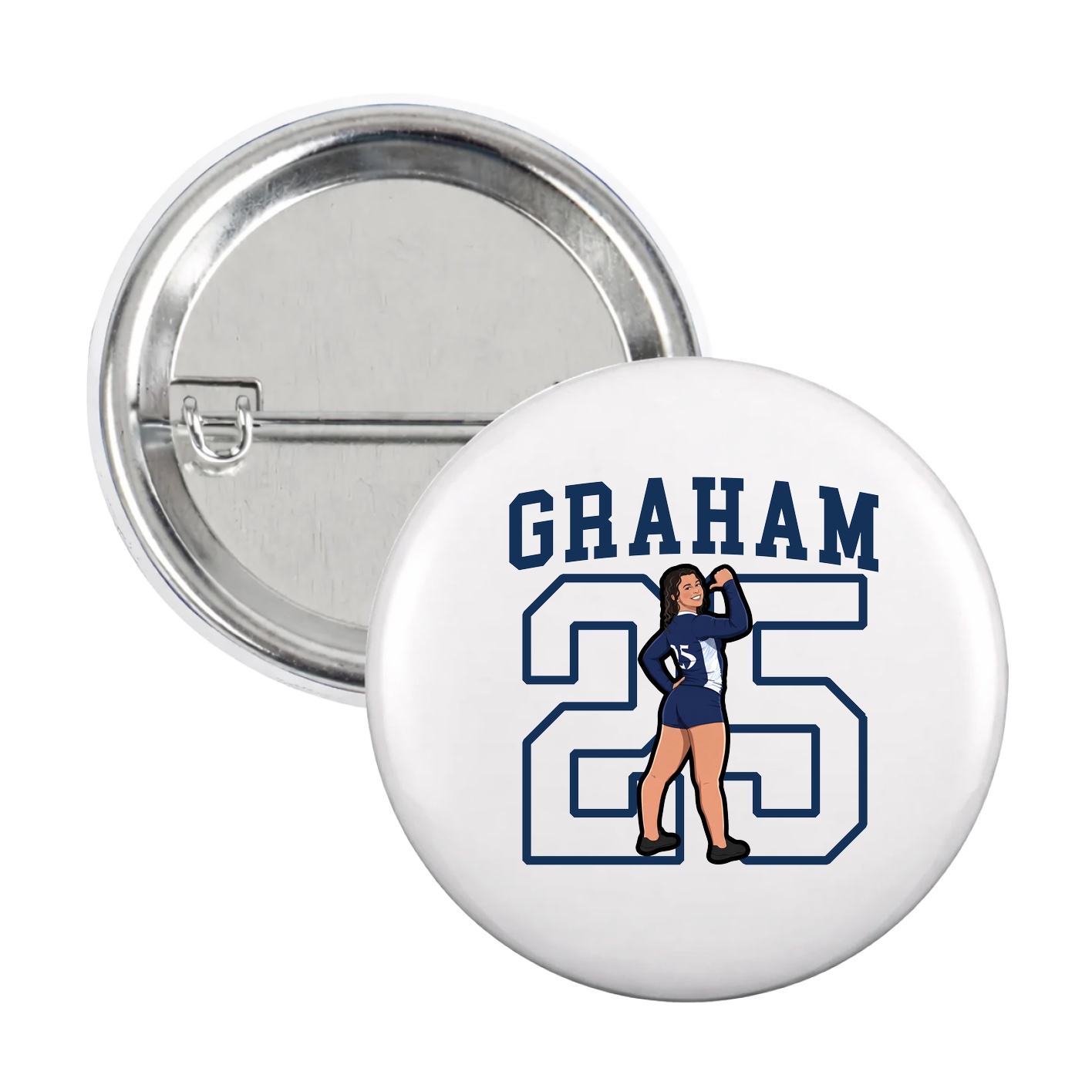 Game Day Button — Shirsey in White