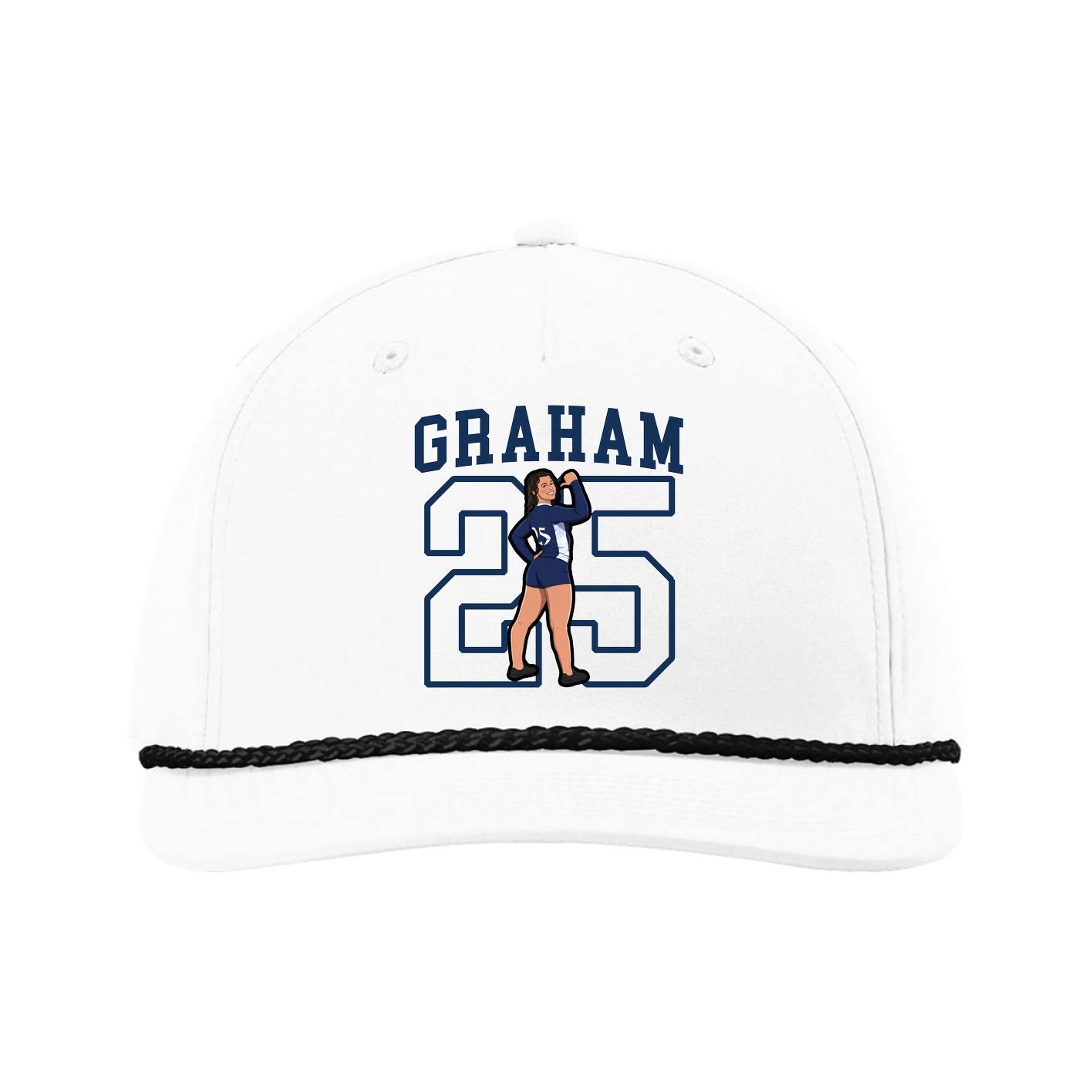 Five-Panel Classic Rope Cap — Shirsey in White