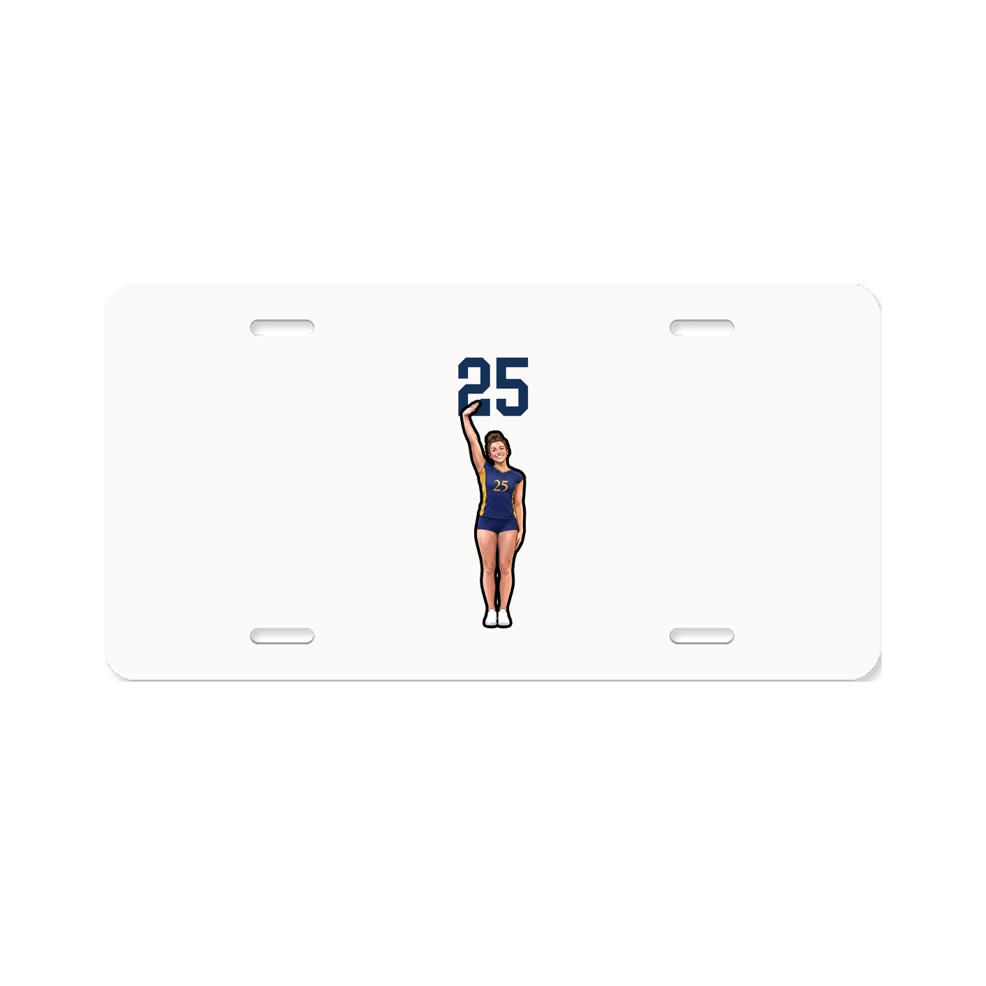 License Plate — Number Top in Classic