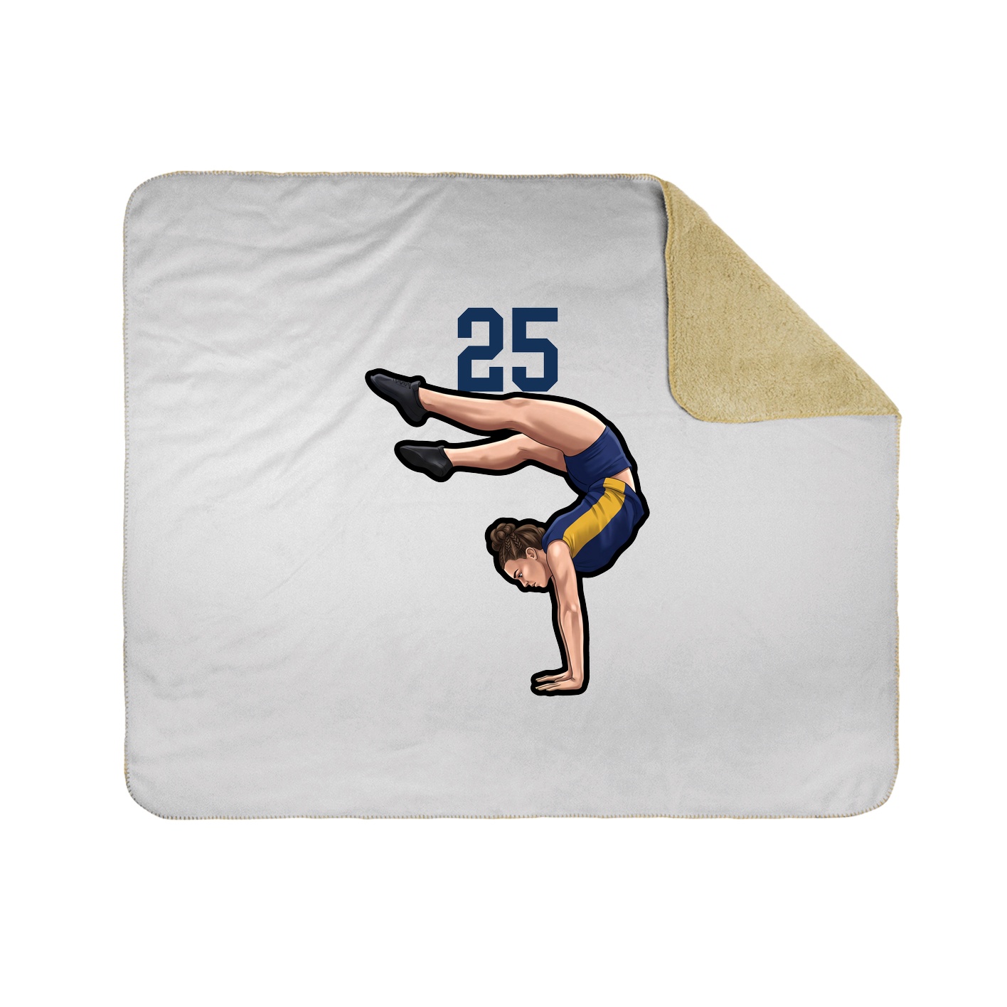 Throw Blanket — Number Top in White