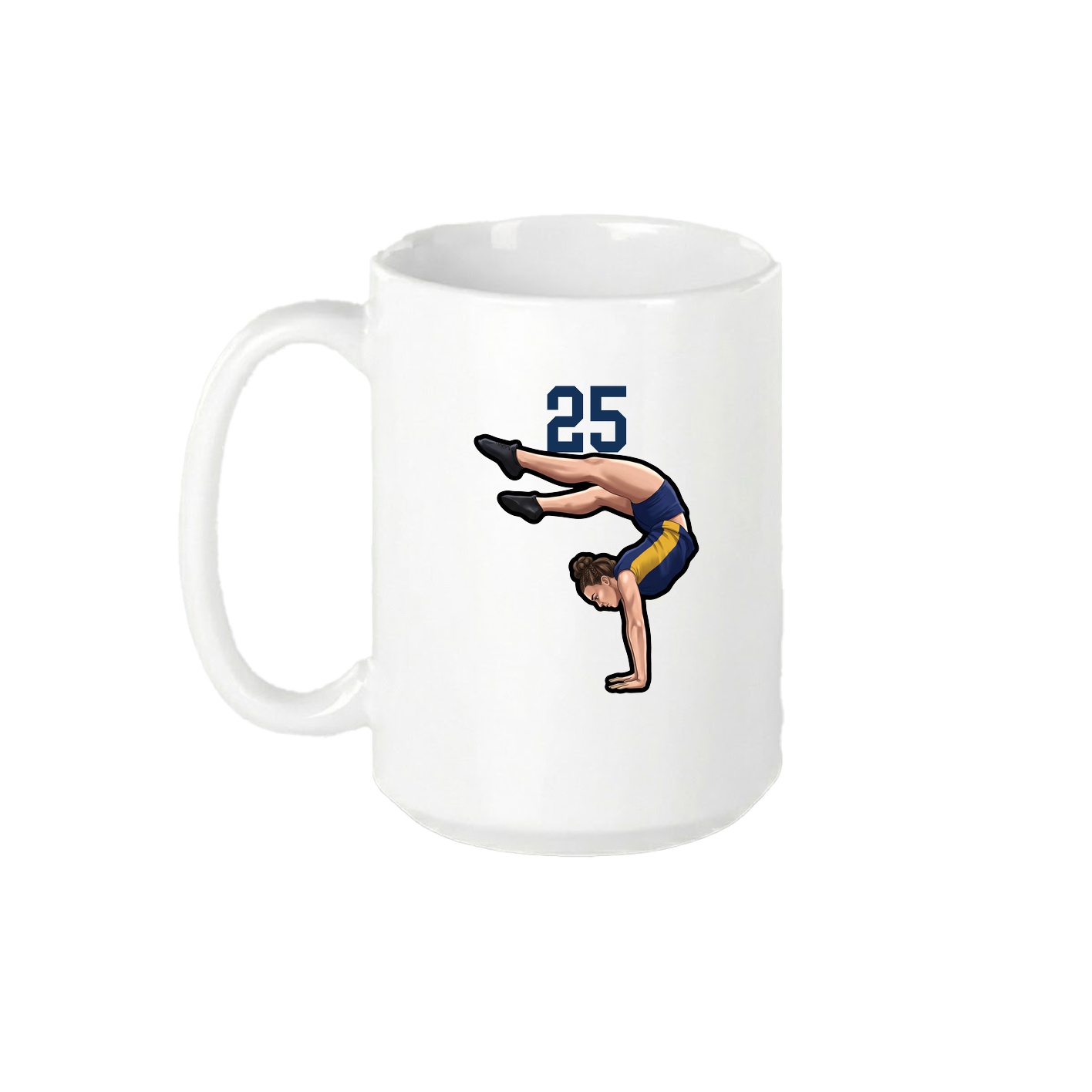15oz Coffee Mug — Number Top in White