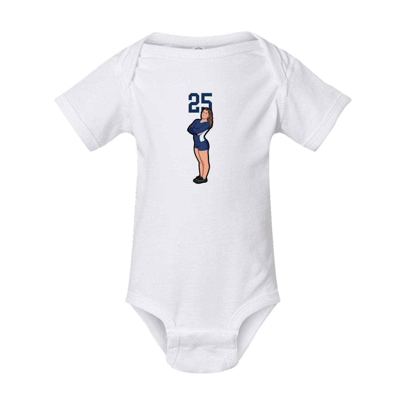 Baby Onesie — Number Top in White