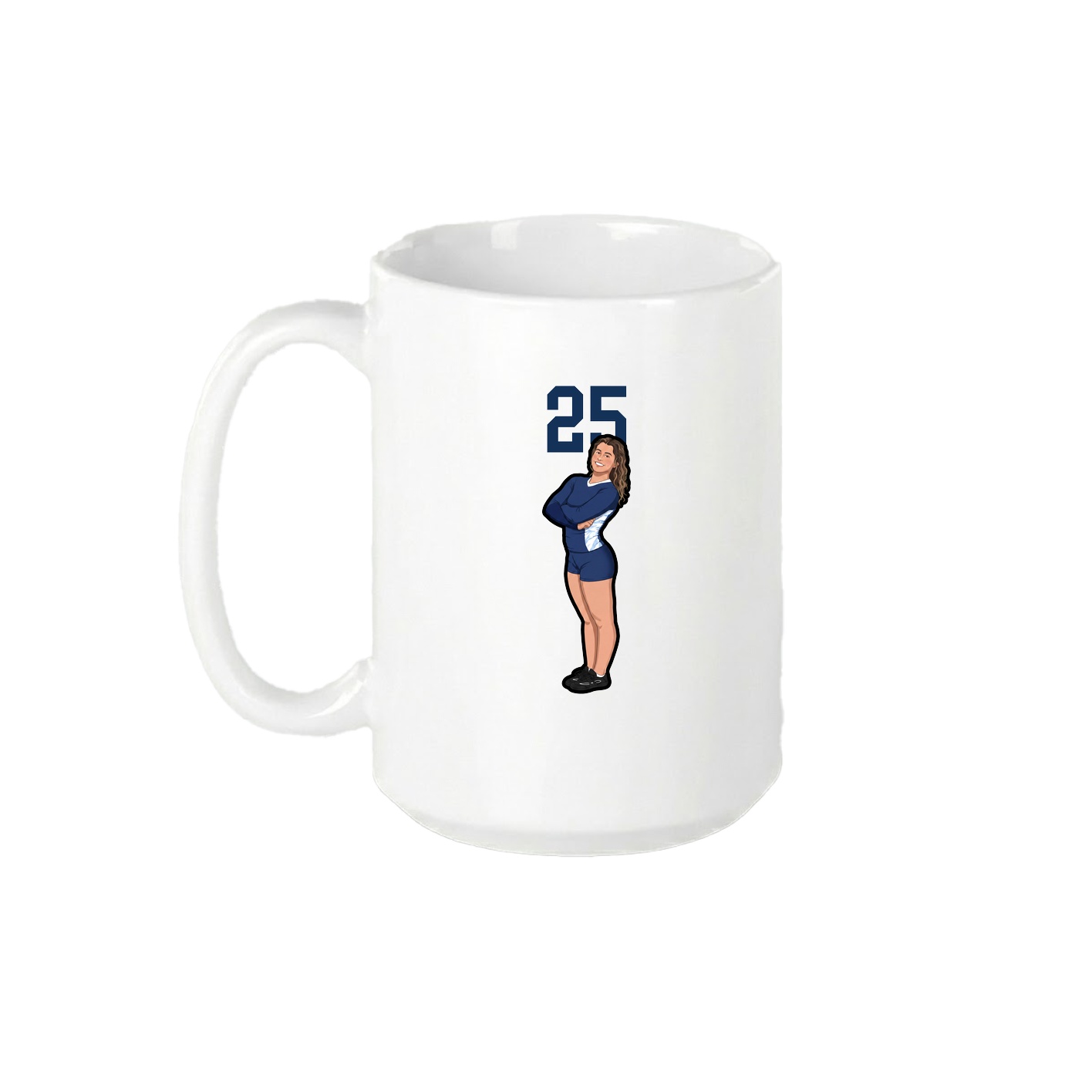 15oz Coffee Mug — Number Top in White