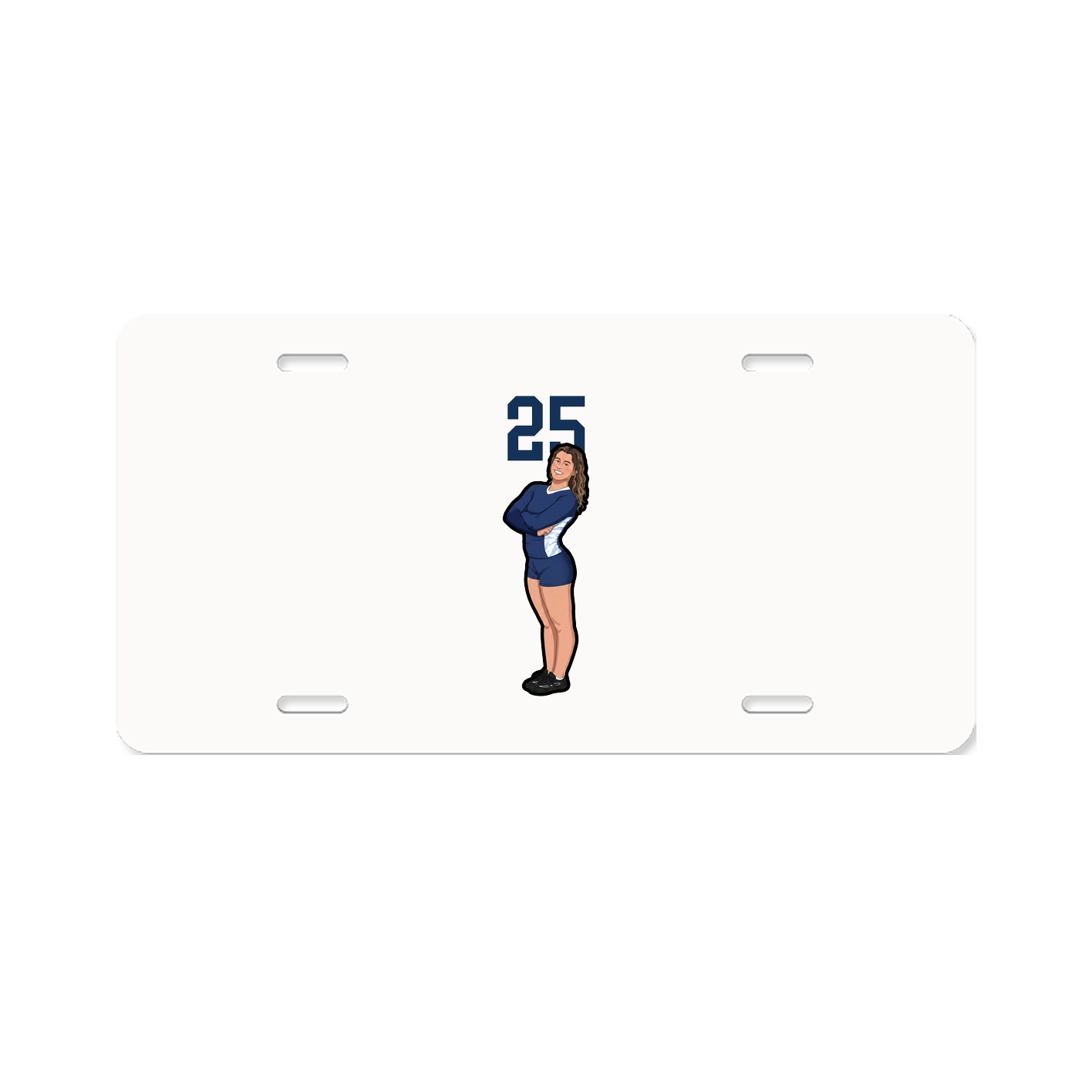 License Plate — Number Top in Classic