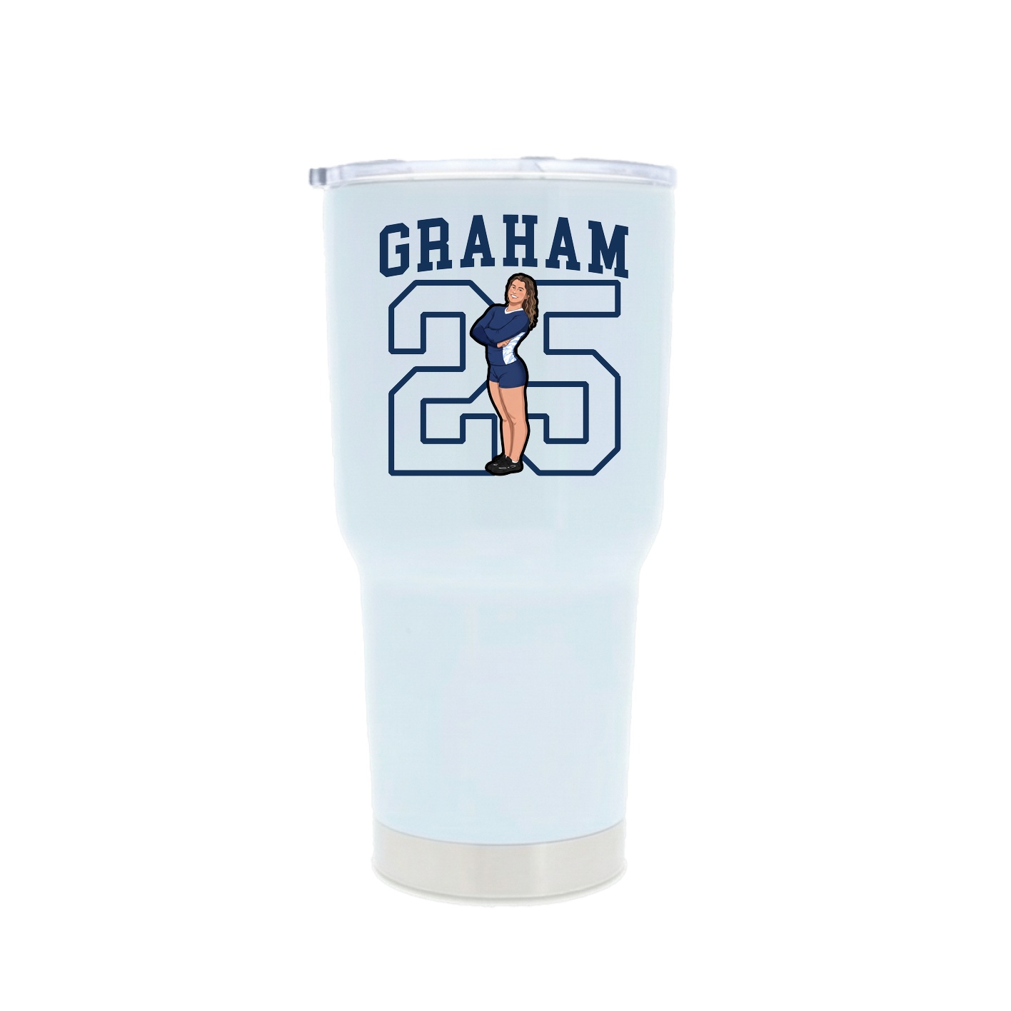 30oz Stainless Steel Tumbler — Shirsey in White