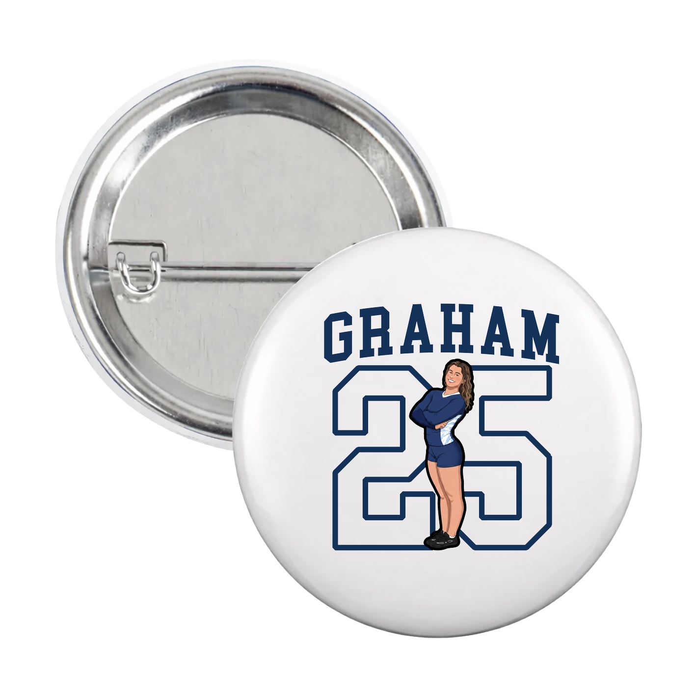 Game Day Button — Shirsey in White