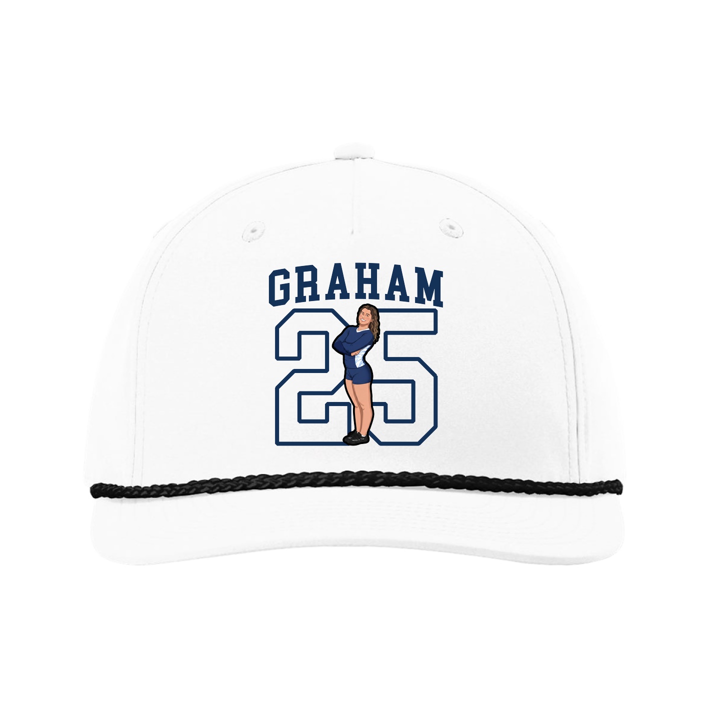 Five-Panel Classic Rope Cap — Shirsey in White