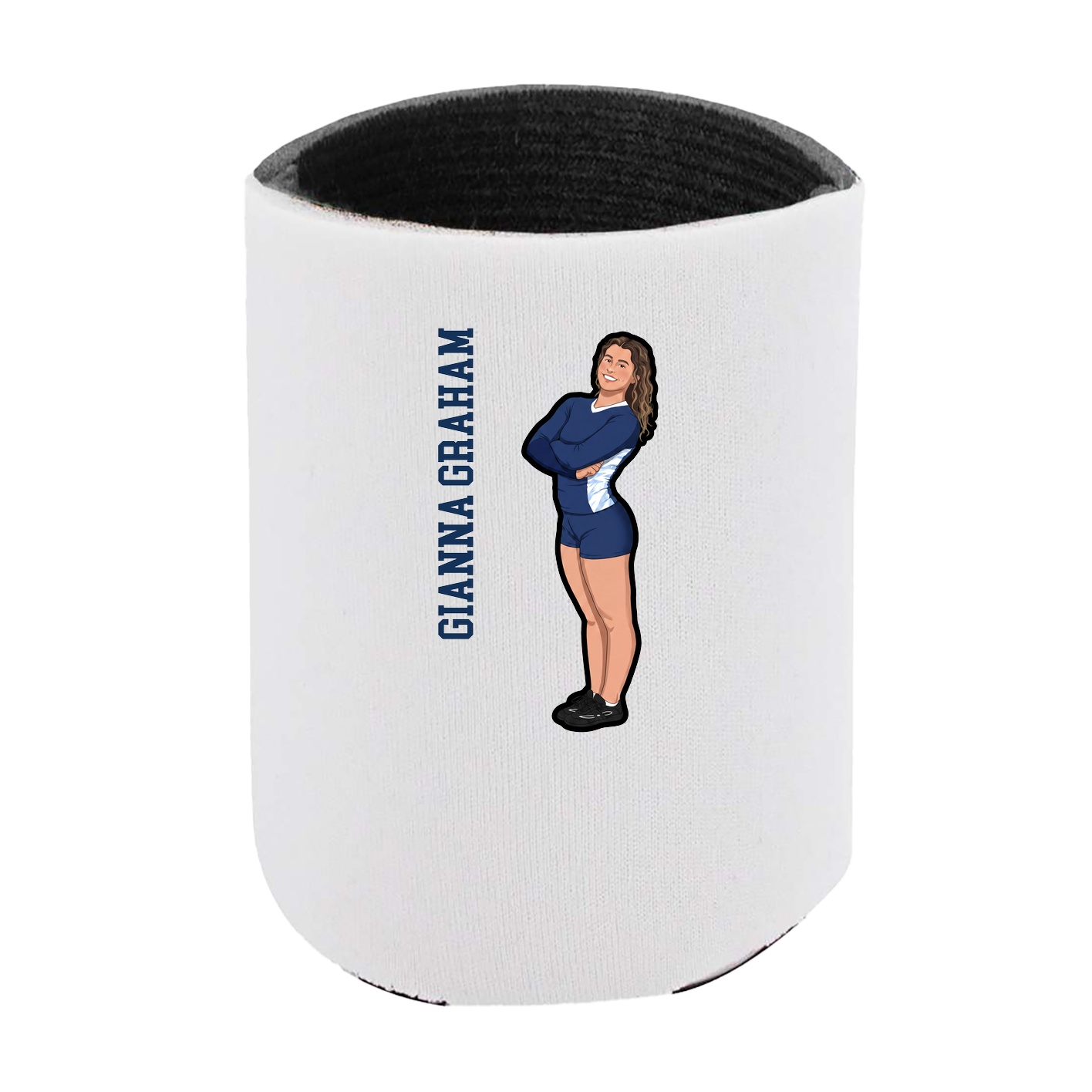 Can Holder — Name Vertical in White