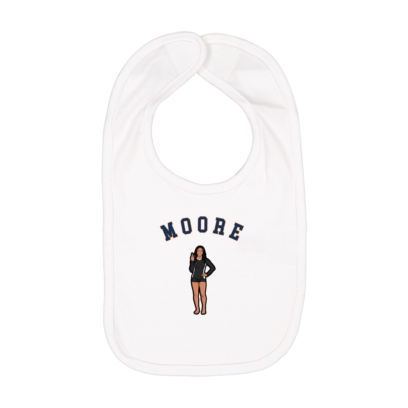 Infant Bib — Shirsey Arch in White