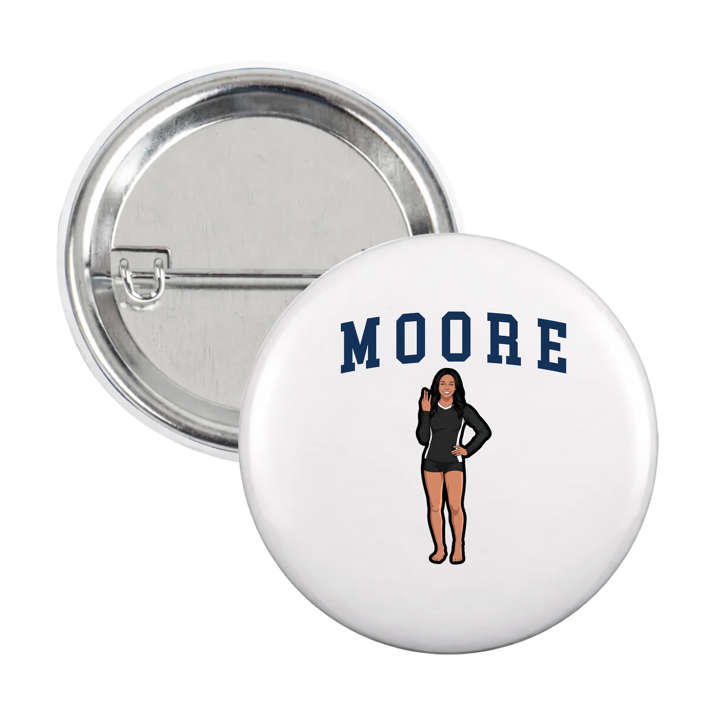 Game Day Button — Shirsey in White
