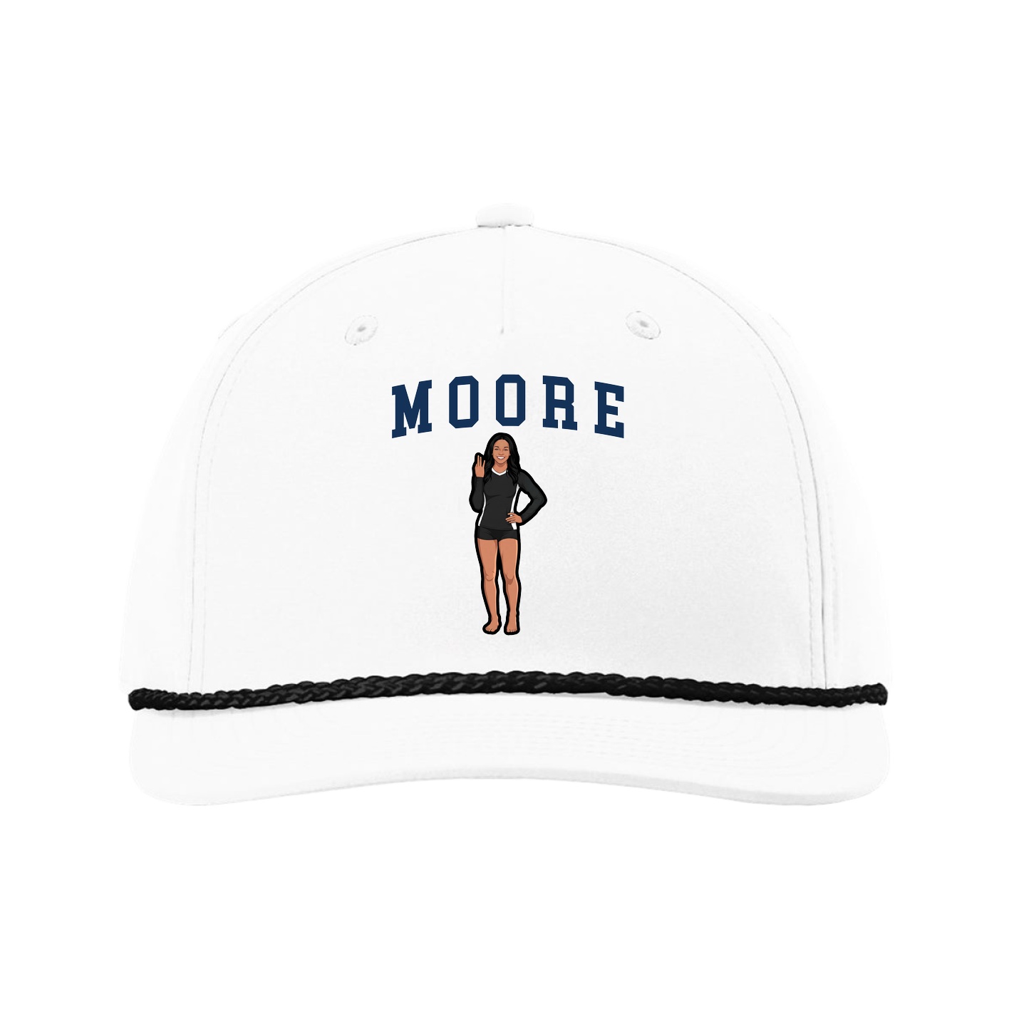 Five-Panel Classic Rope Cap — Shirsey in White