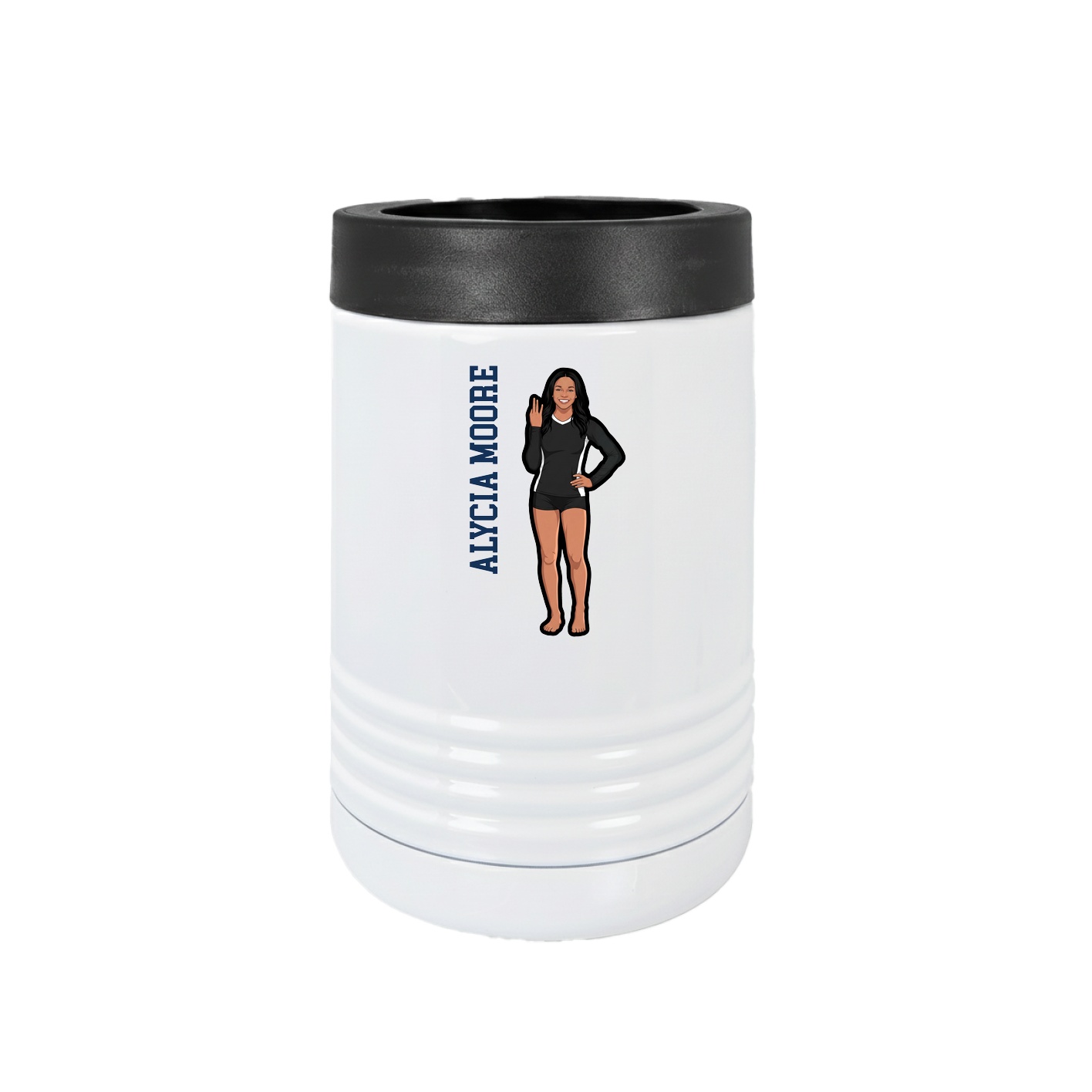 Beverage Holder — Name Vertical in White