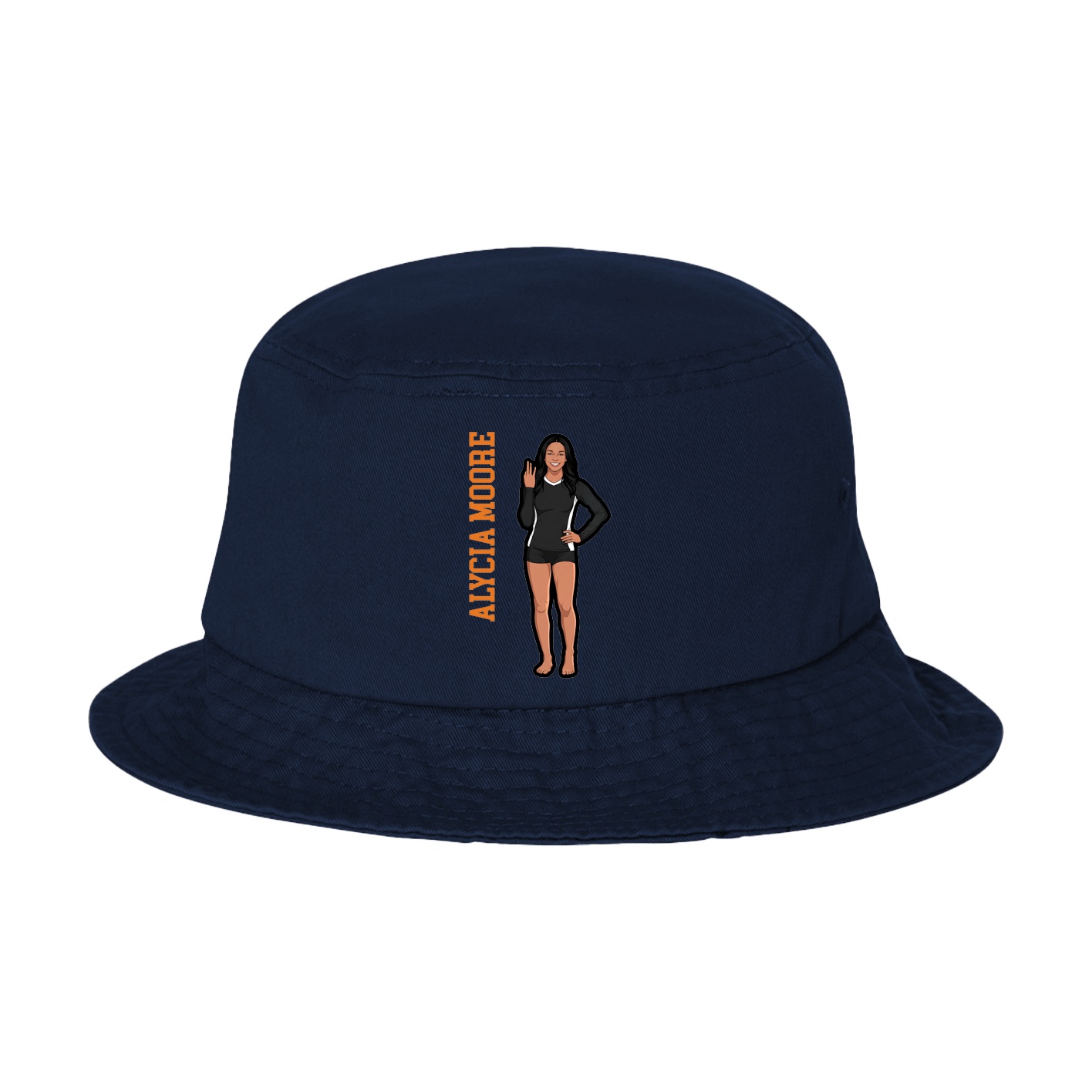 Bucket Cap — Name Vertical in Navy