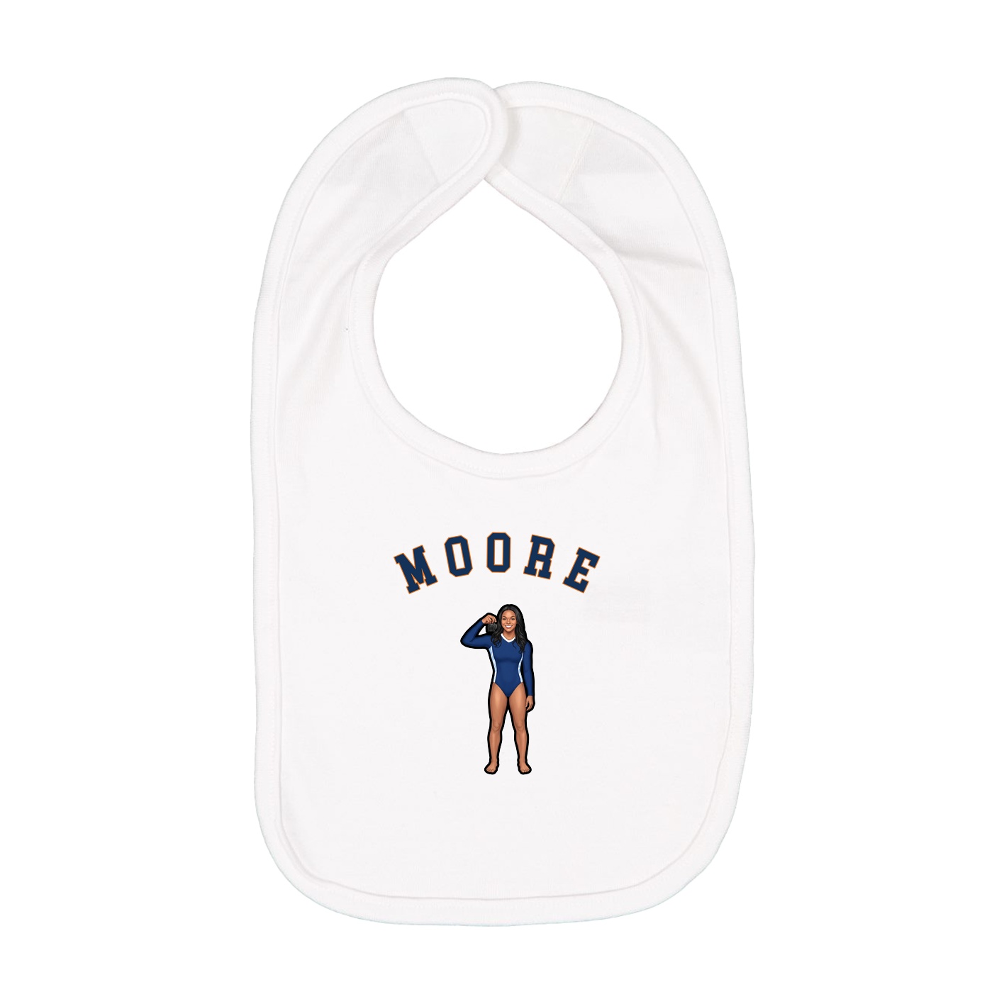 Infant Bib — Shirsey Arch in White
