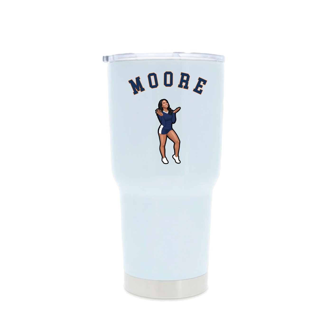 30oz Stainless Steel Tumbler — Shirsey Arch in White