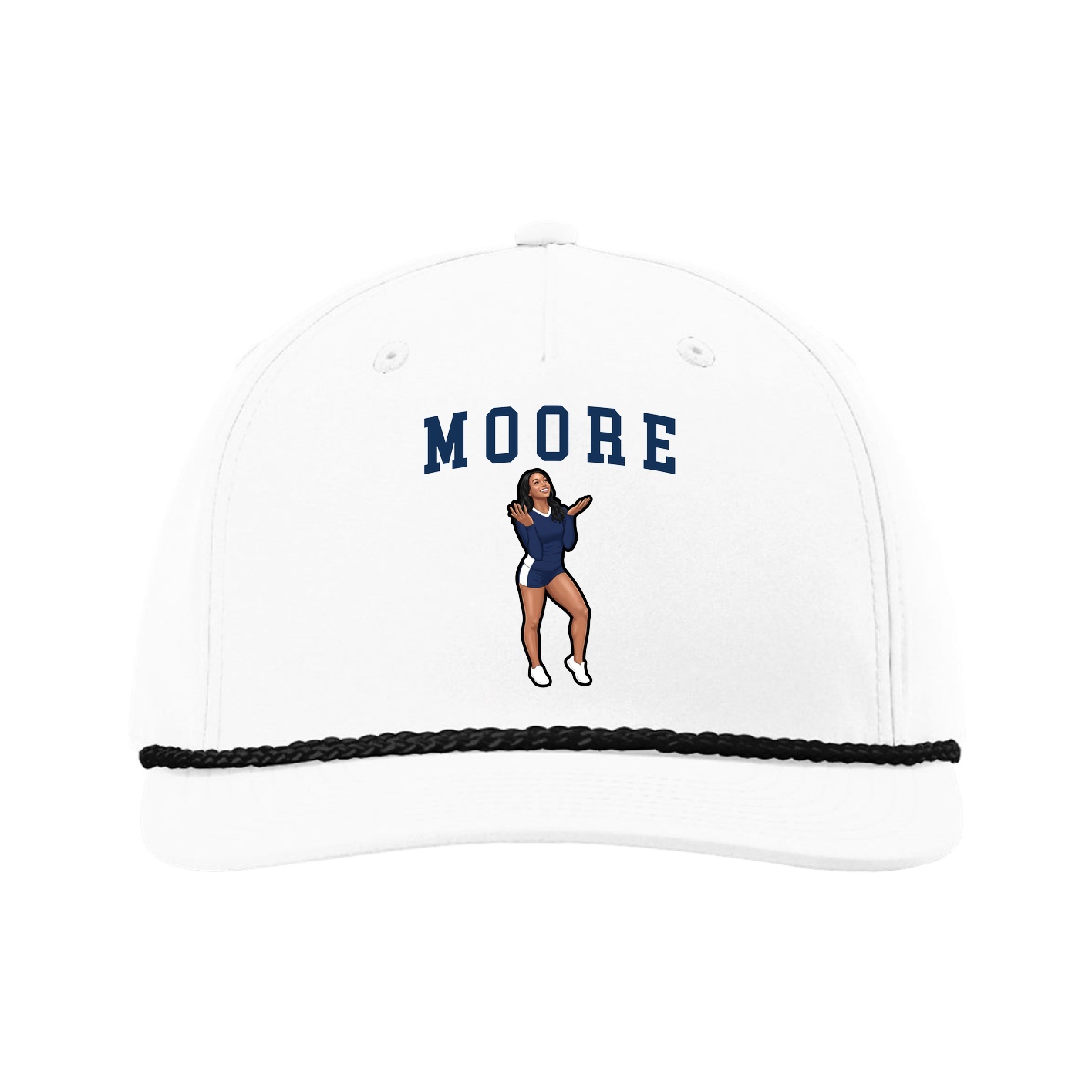 Five-Panel Classic Rope Cap — Shirsey in White