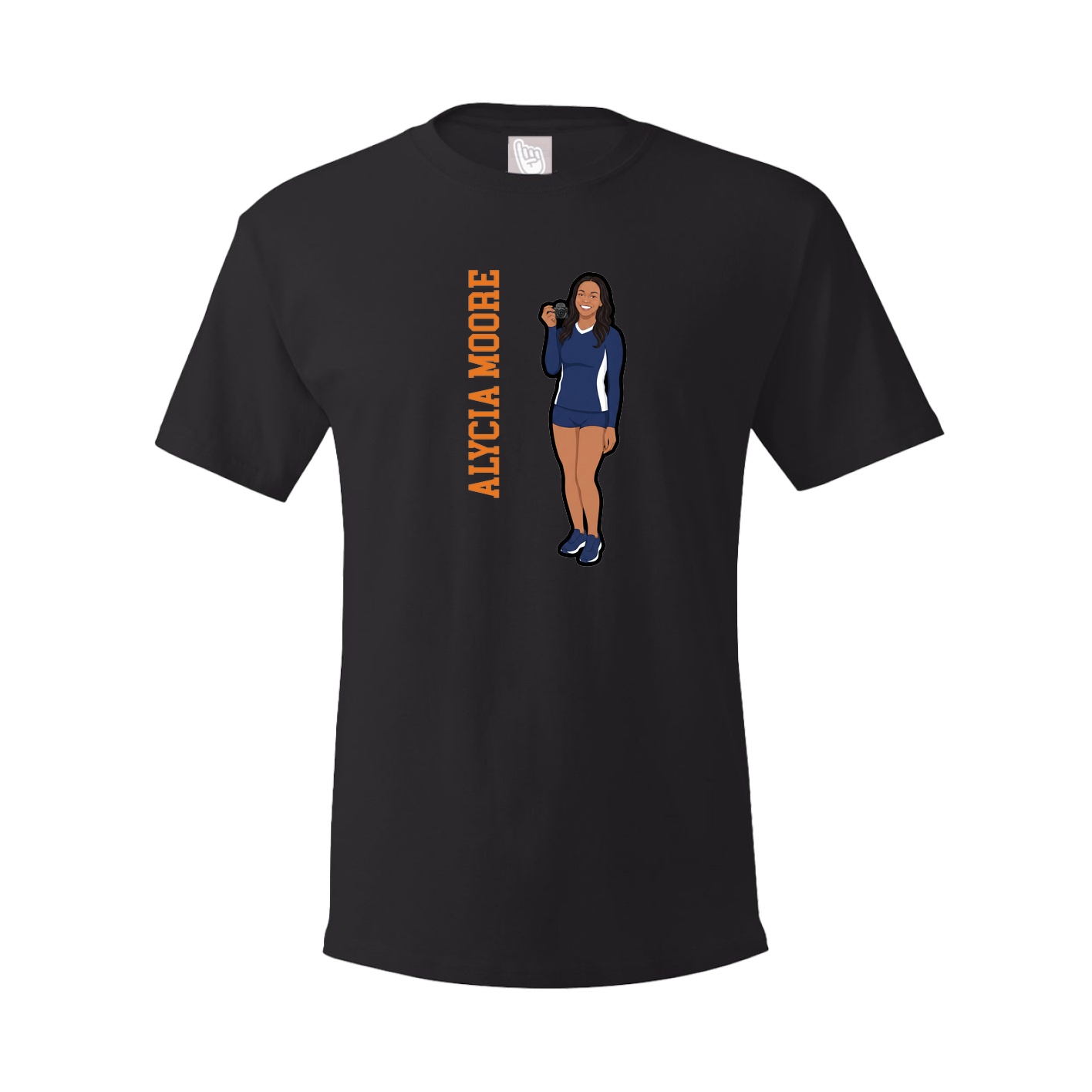 Youth Tee — Name Vertical in Black