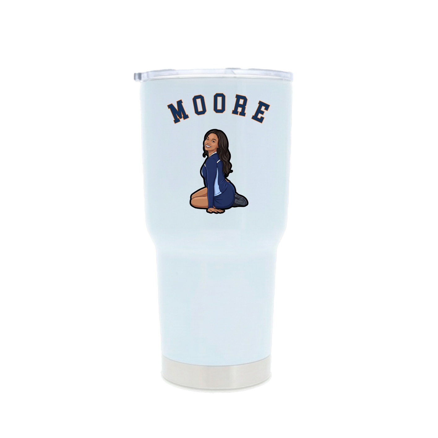 30oz Stainless Steel Tumbler — Shirsey Arch in White