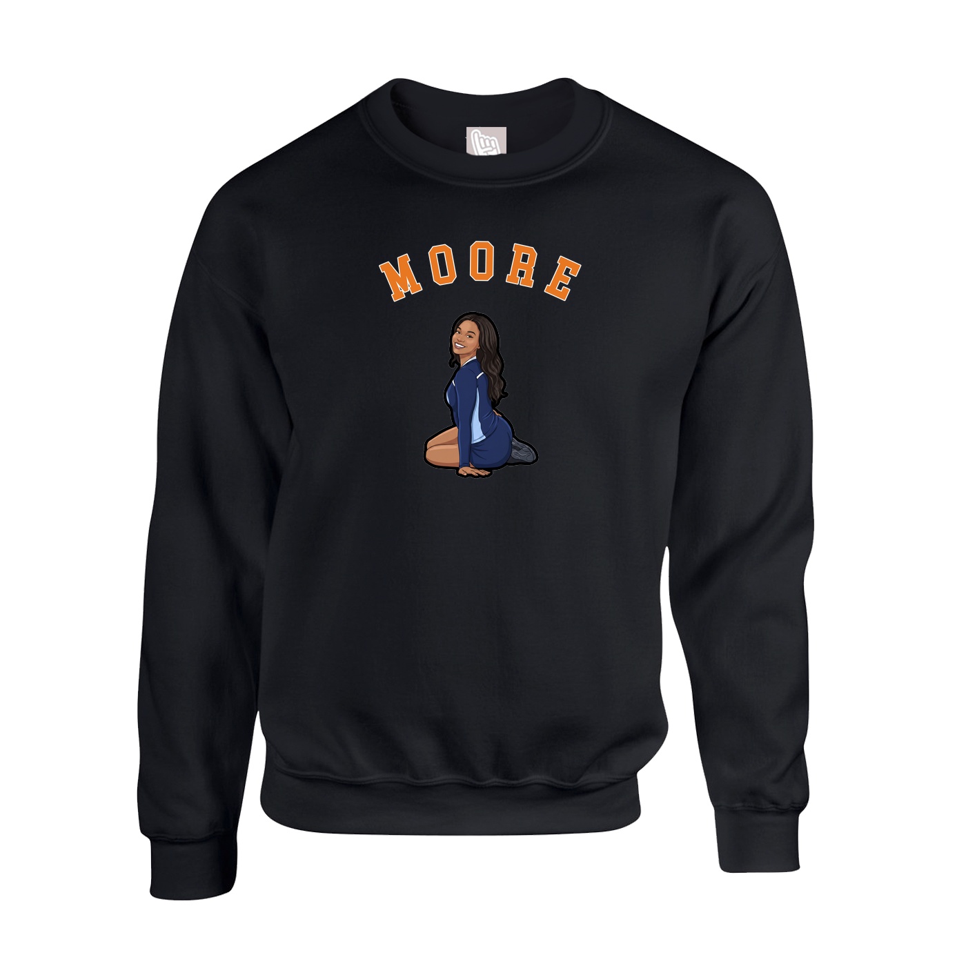 Fleece Crew — Shirsey Arch in Black