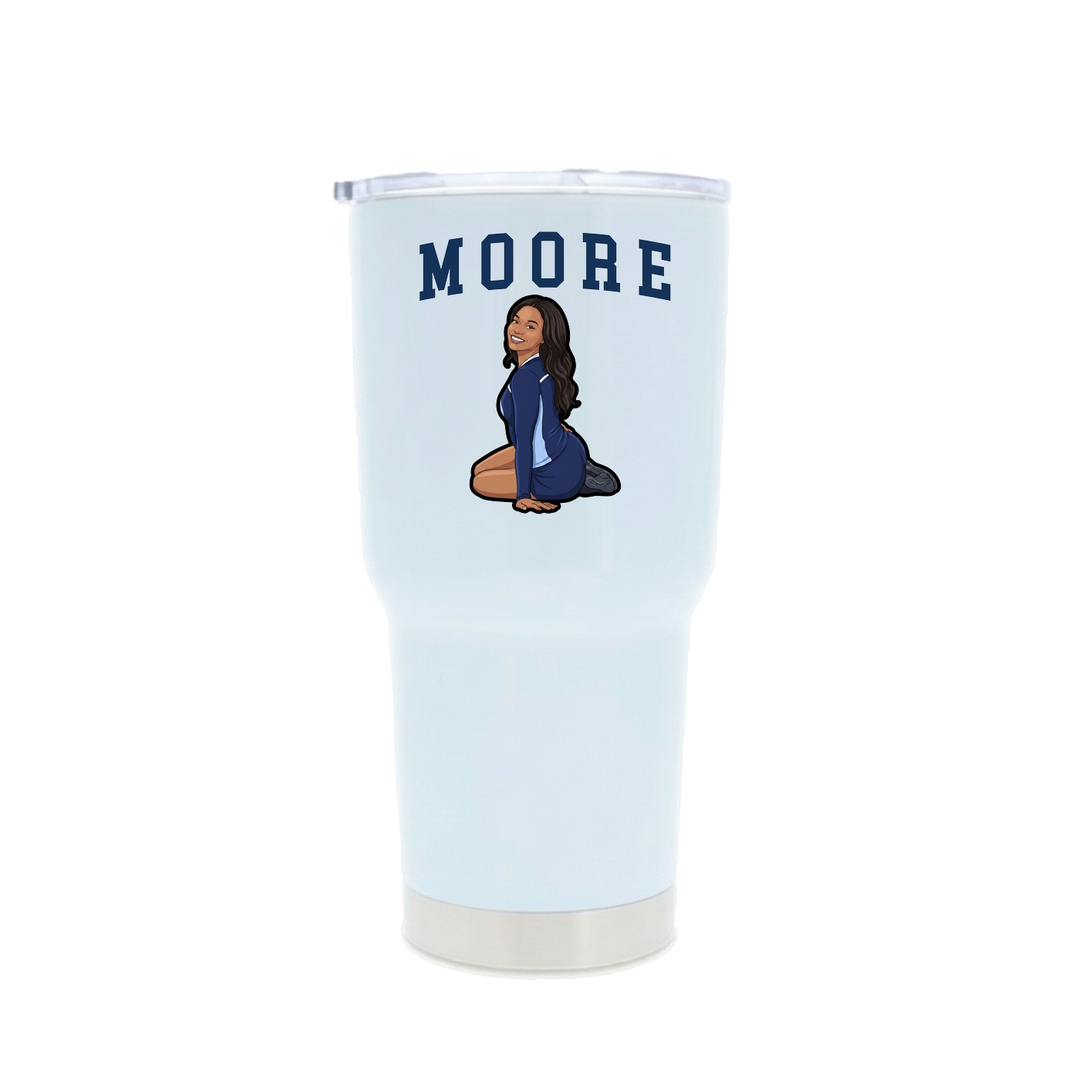 30oz Stainless Steel Tumbler — Shirsey in White