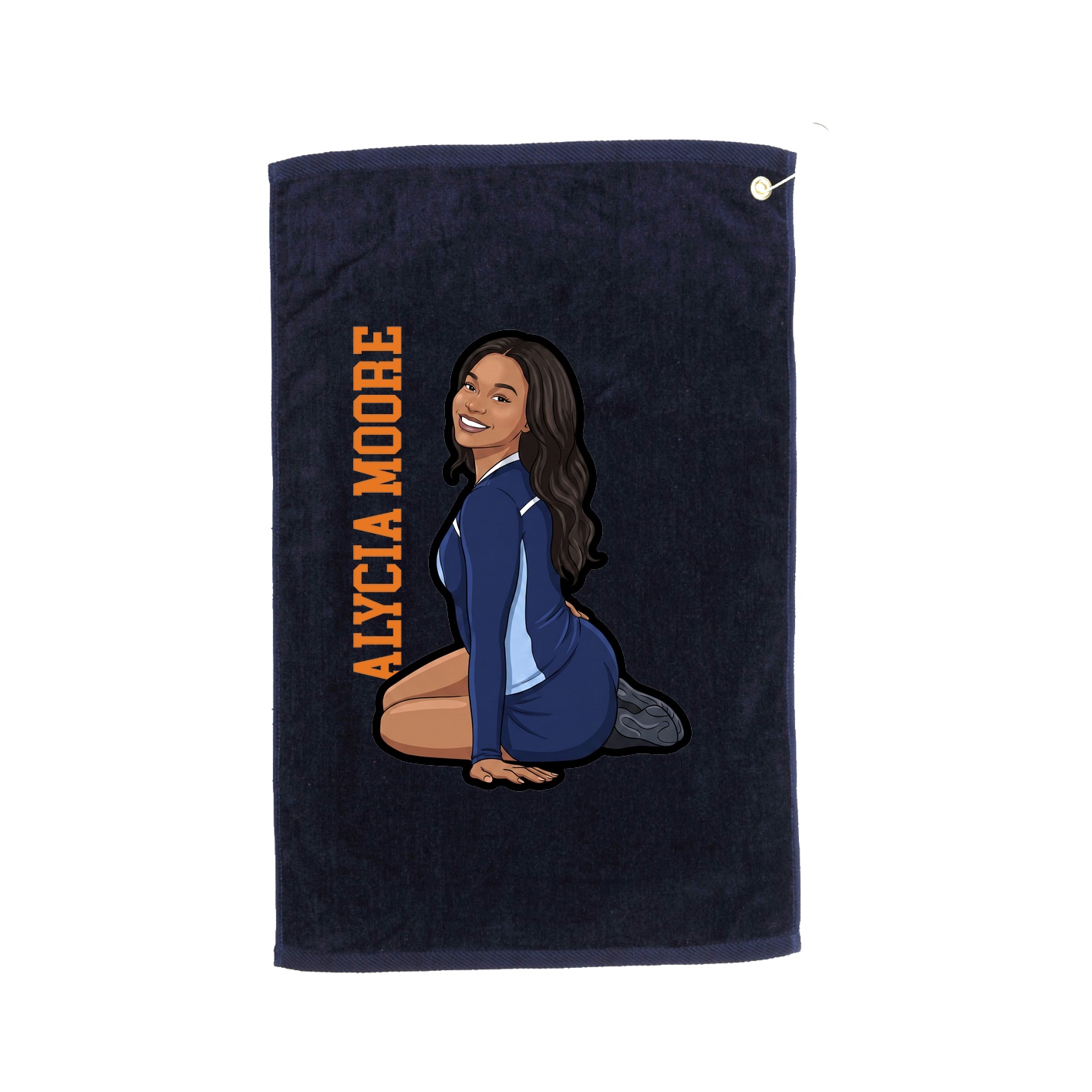 Golf Towel — Name Vertical in Navy
