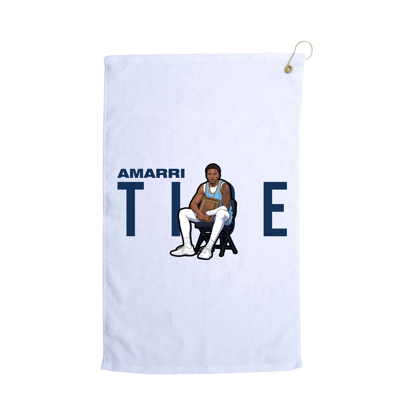 Golf Towel — Player Name in White