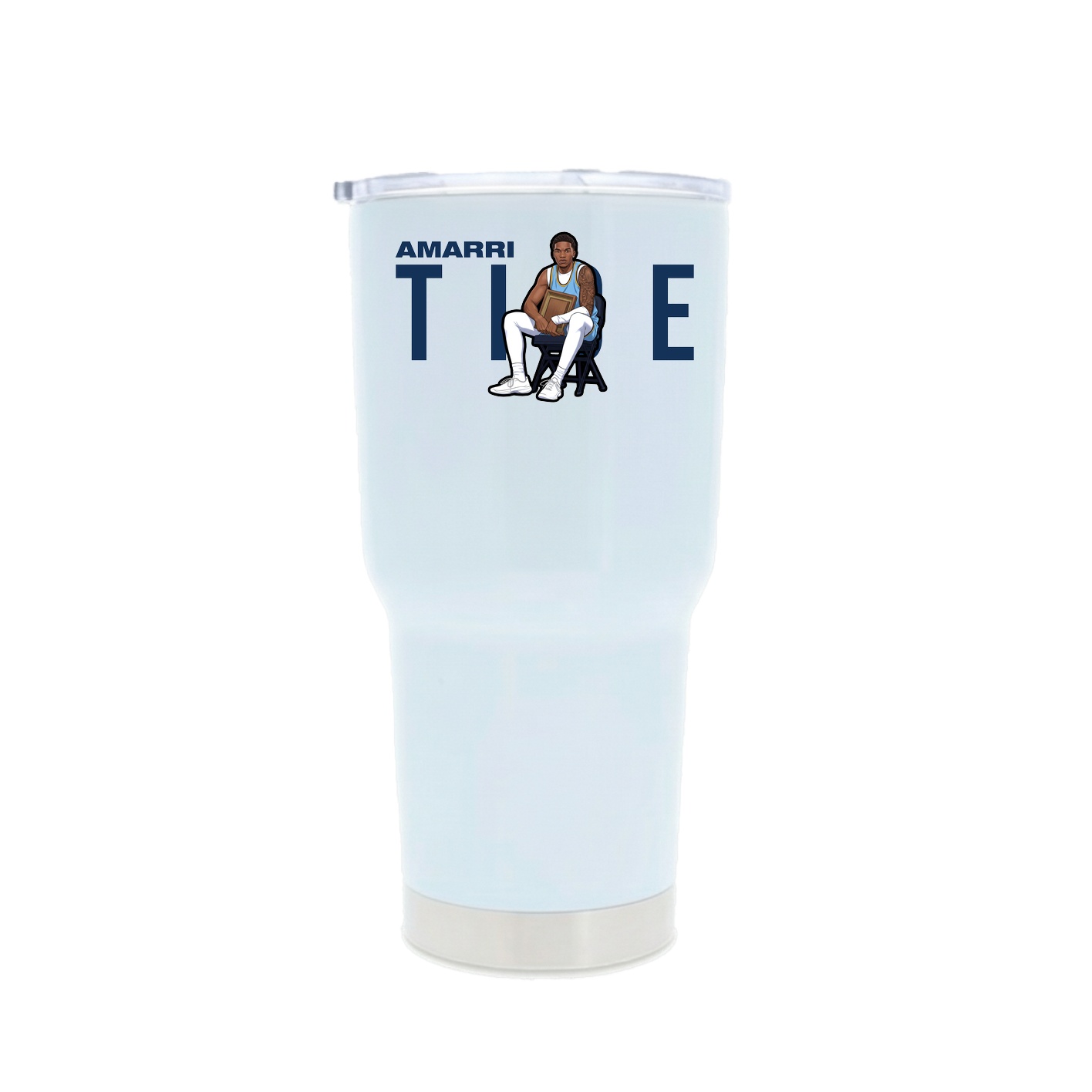 30oz Stainless Steel Tumbler — Player Name in White