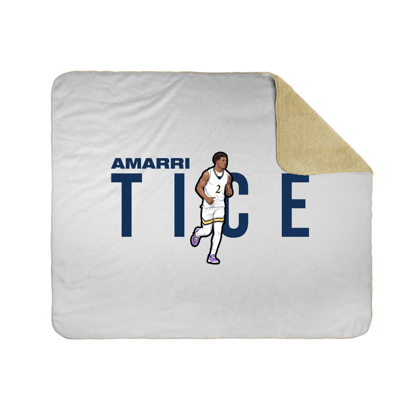 Throw Blanket — Player Name in White