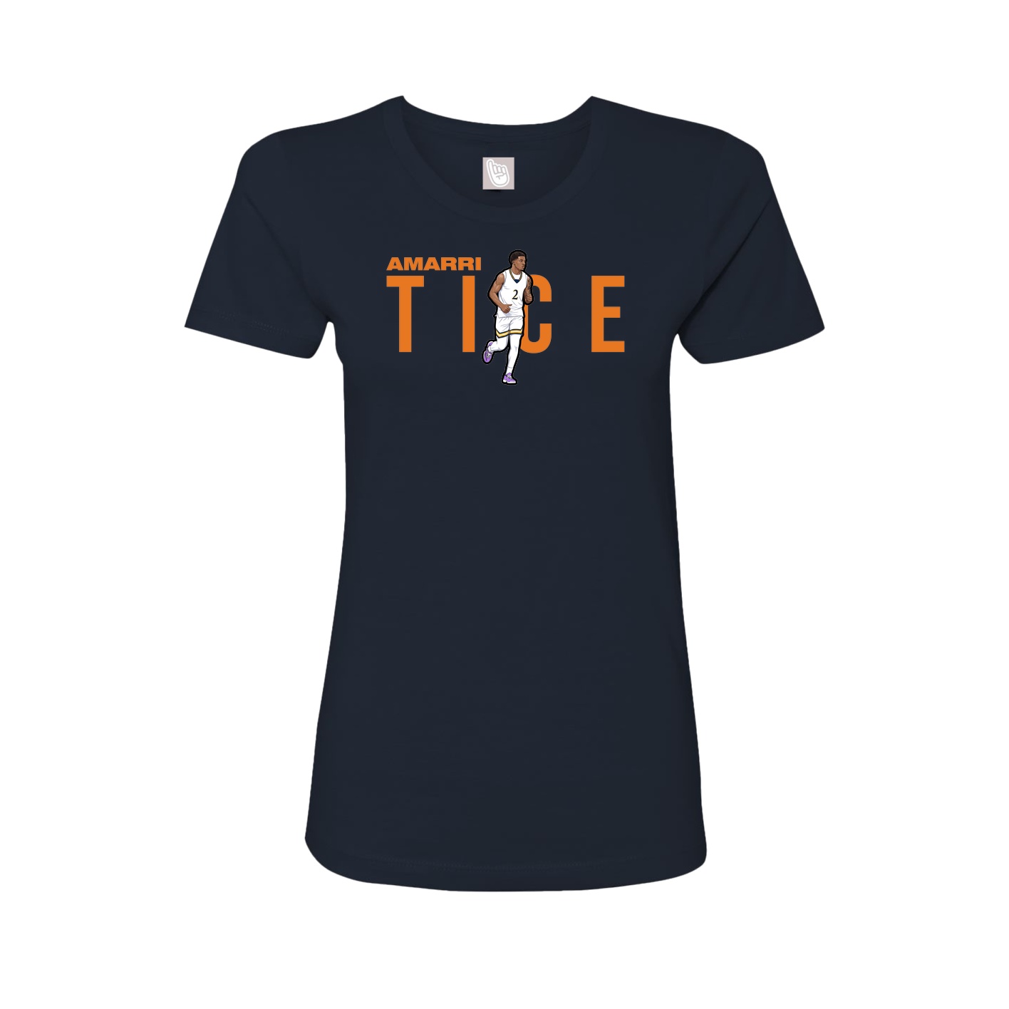 Womens Tee — Player Name in Navy