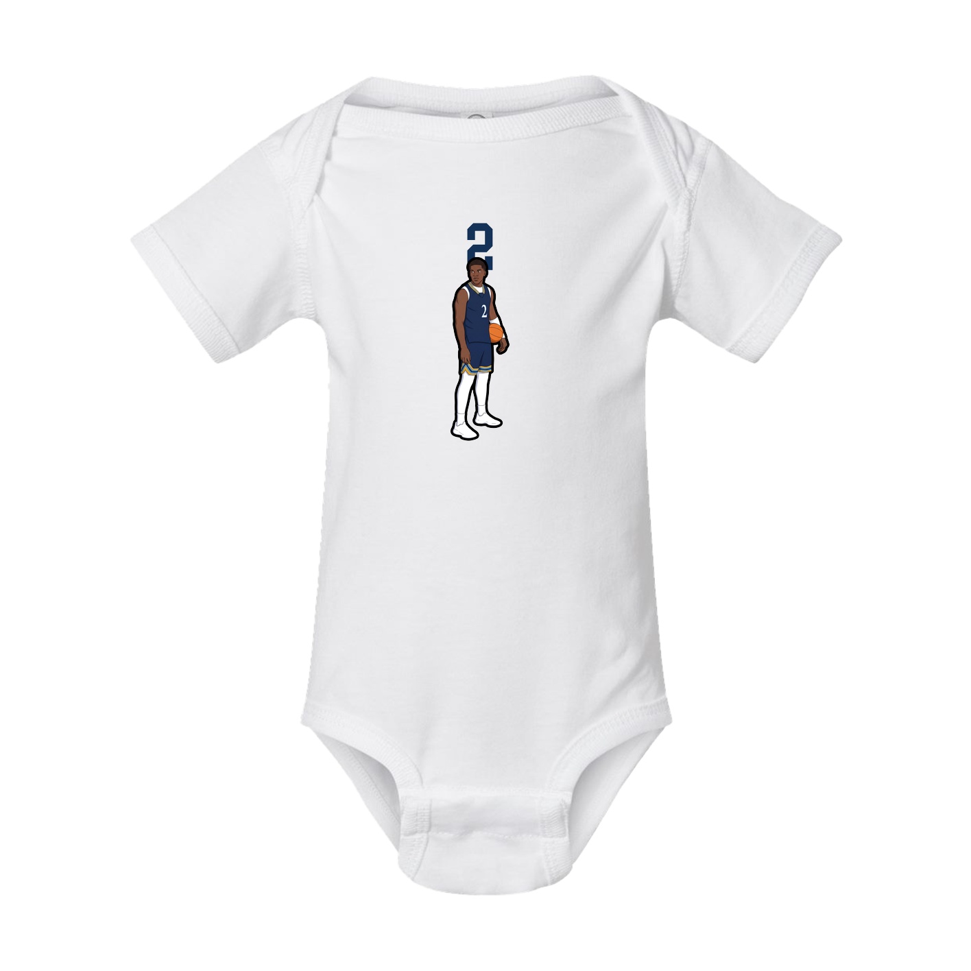 Baby Onesie — Number Top in White