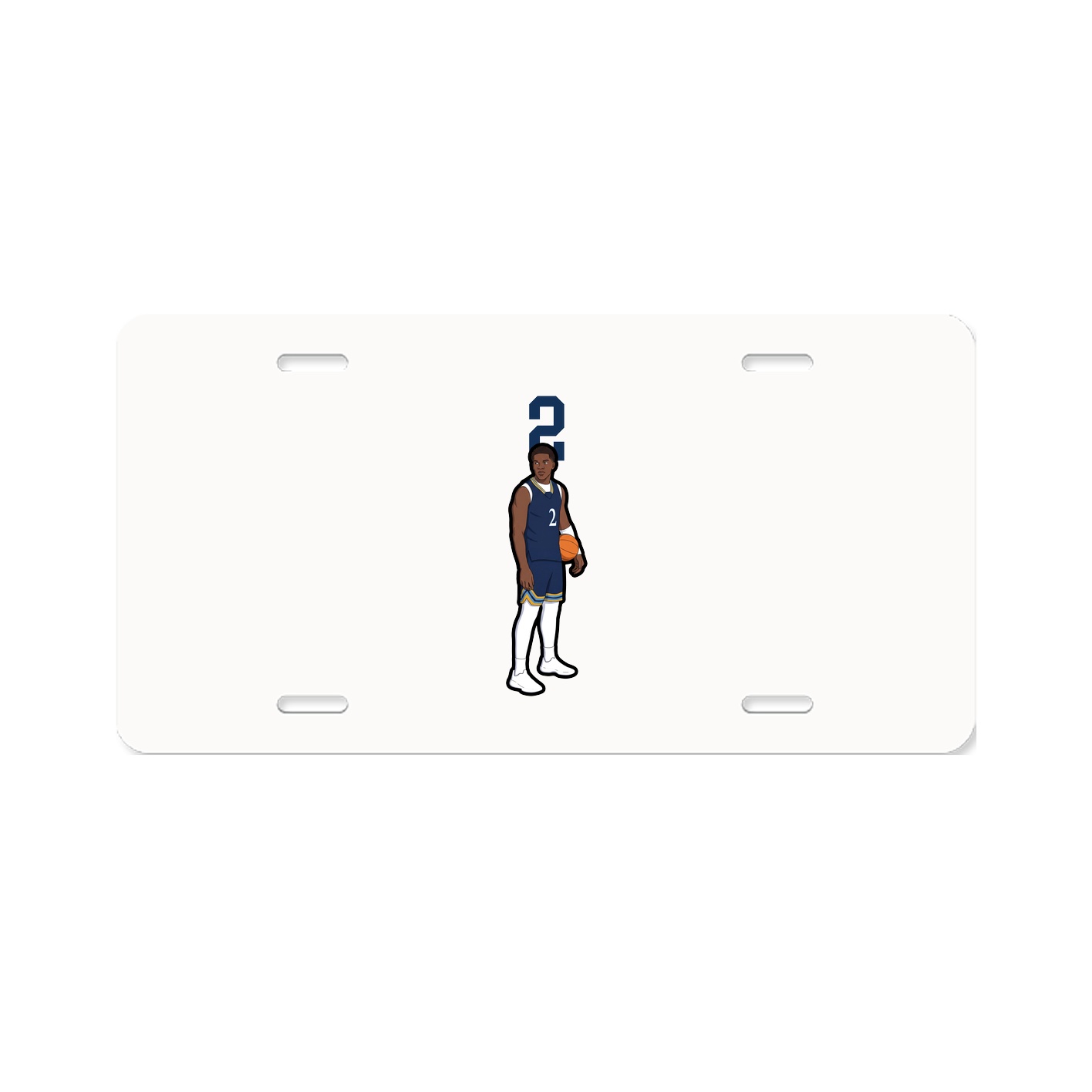 License Plate — Number Top in Classic