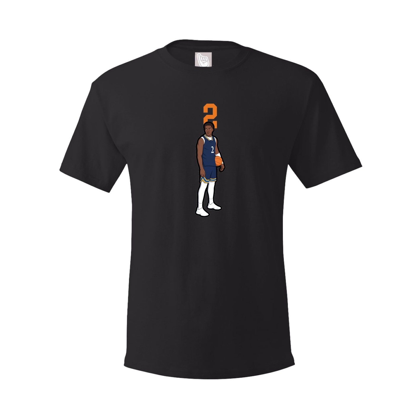 Youth Tee — Number Top in Black