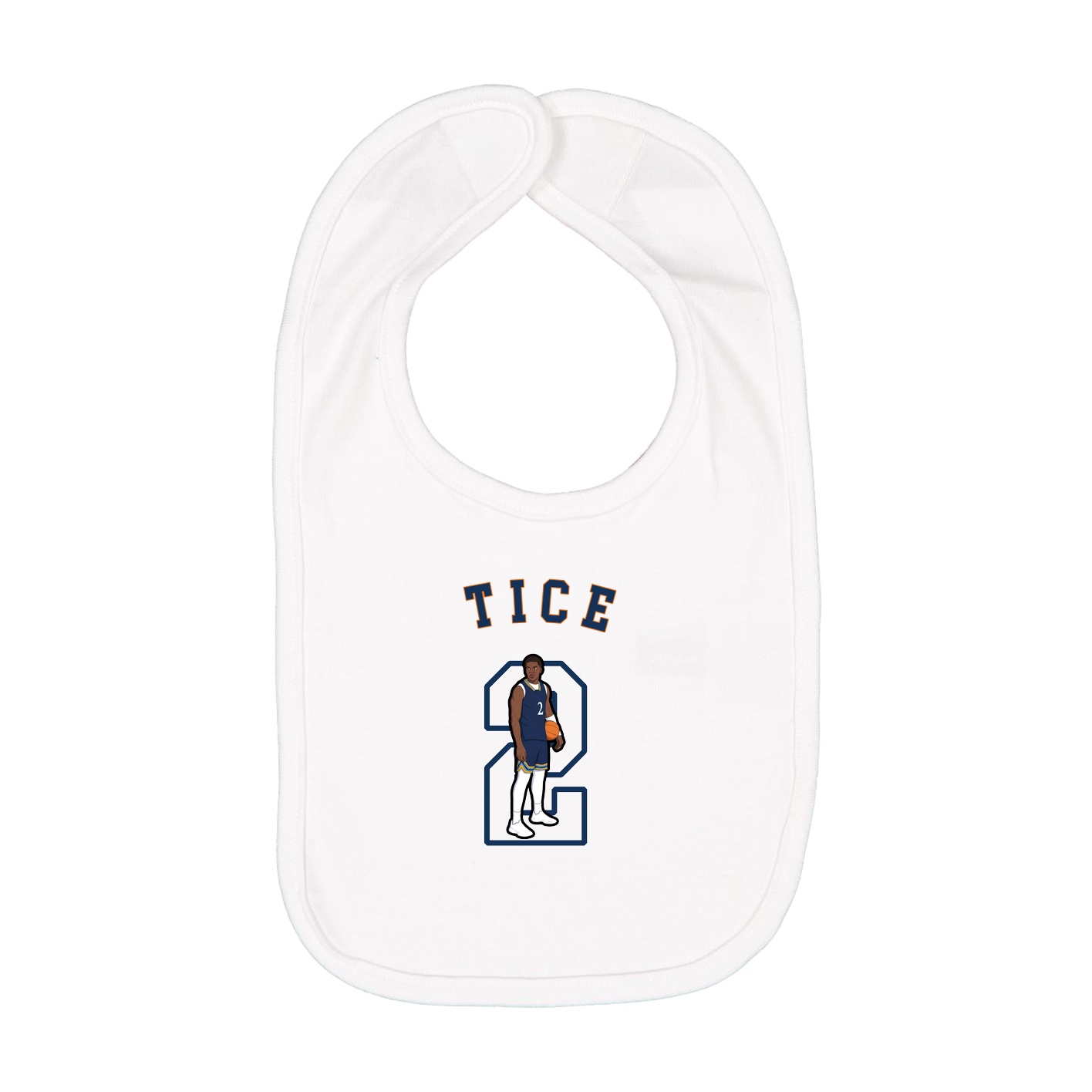 Infant Bib — Shirsey Arch in White
