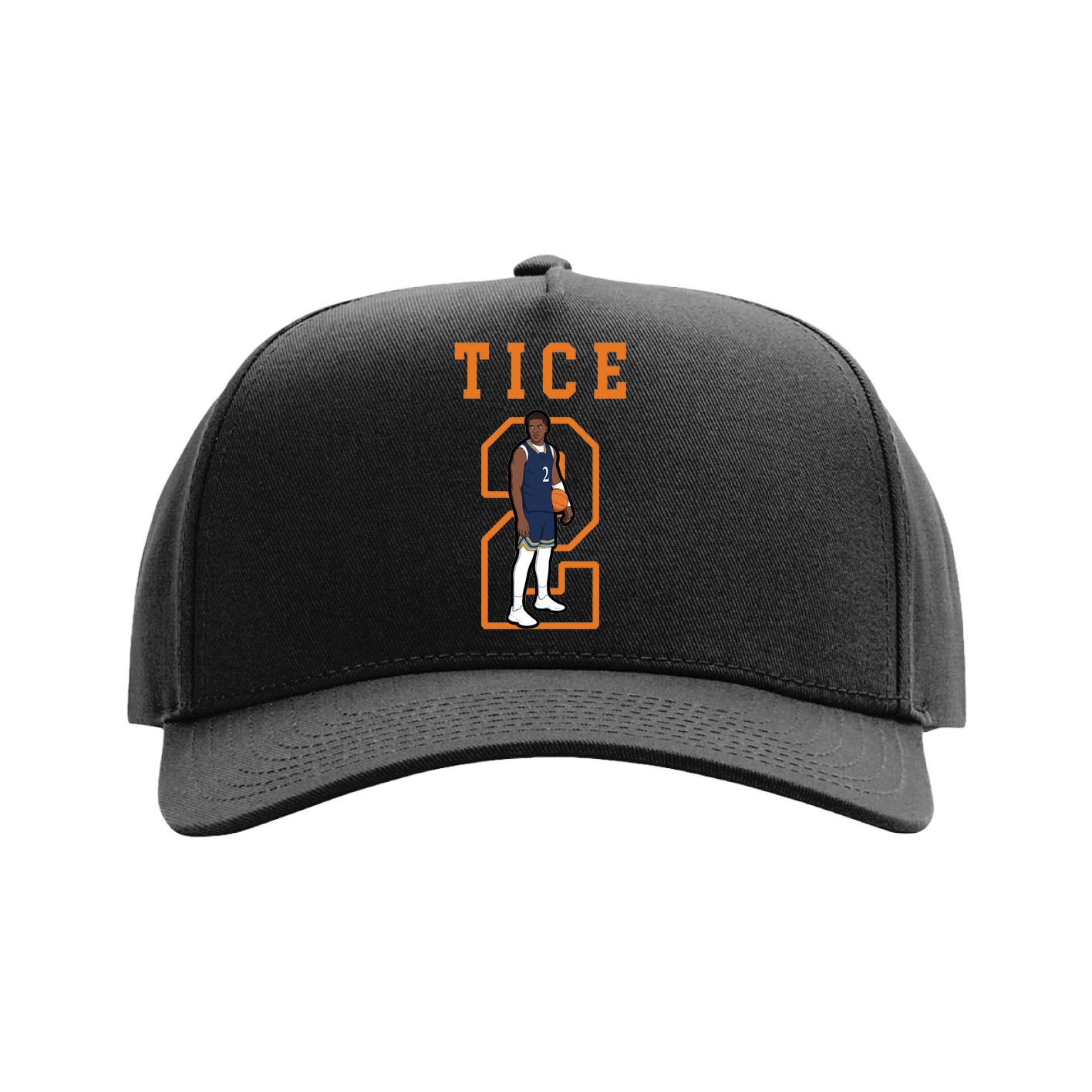 Full Fabric Five-Panel Champ Cap — Shirsey in Black
