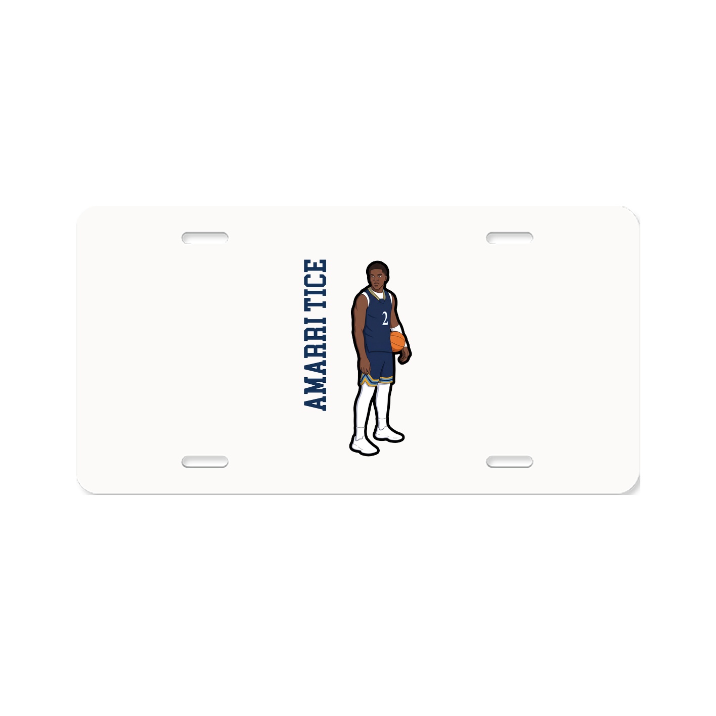 License Plate — Name Vertical in Classic