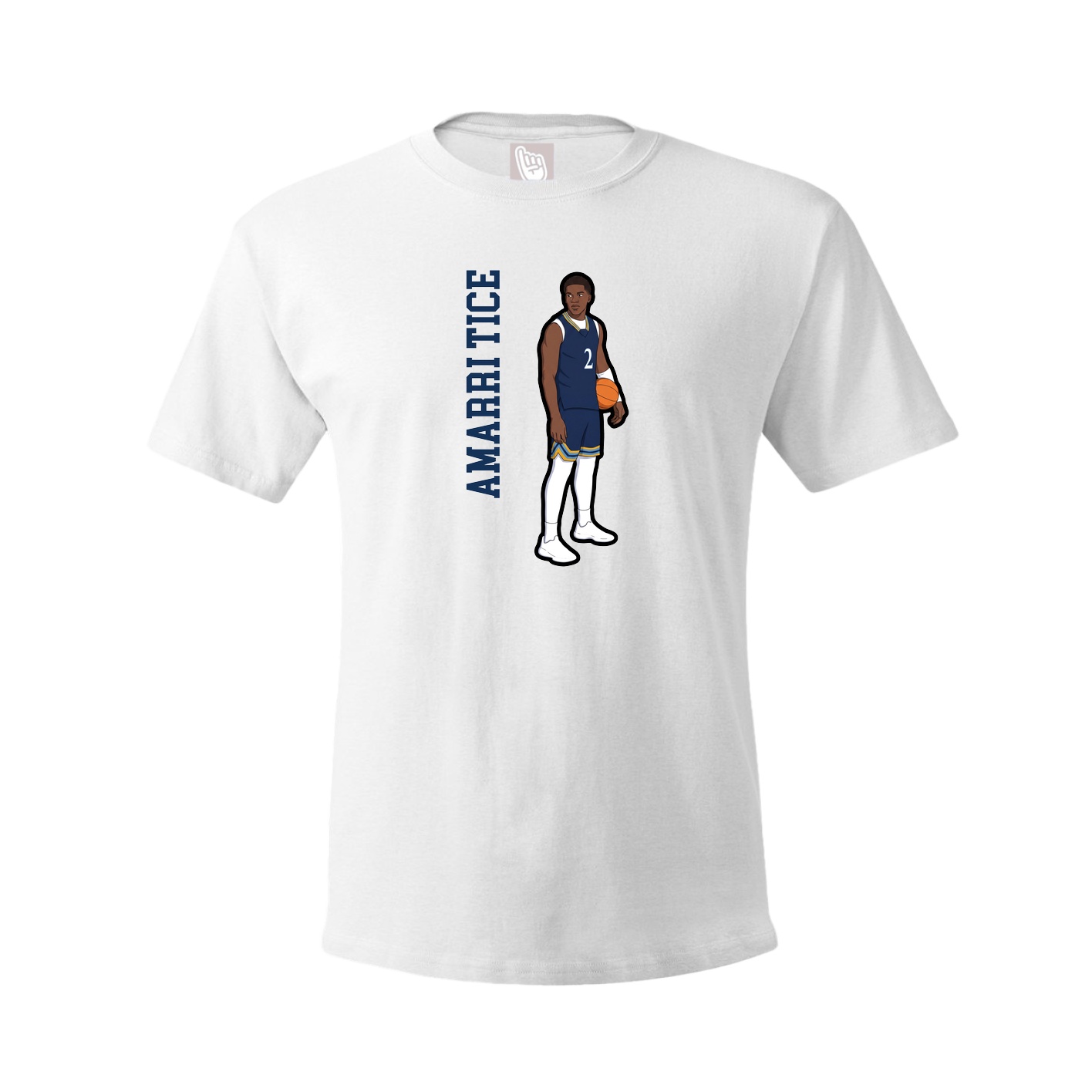 Youth Tee — Name Vertical in White