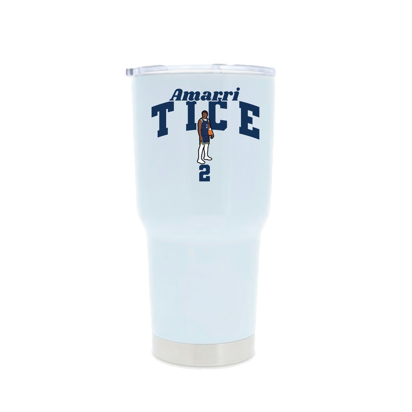 30oz Stainless Steel Tumbler — Signature Arch in White