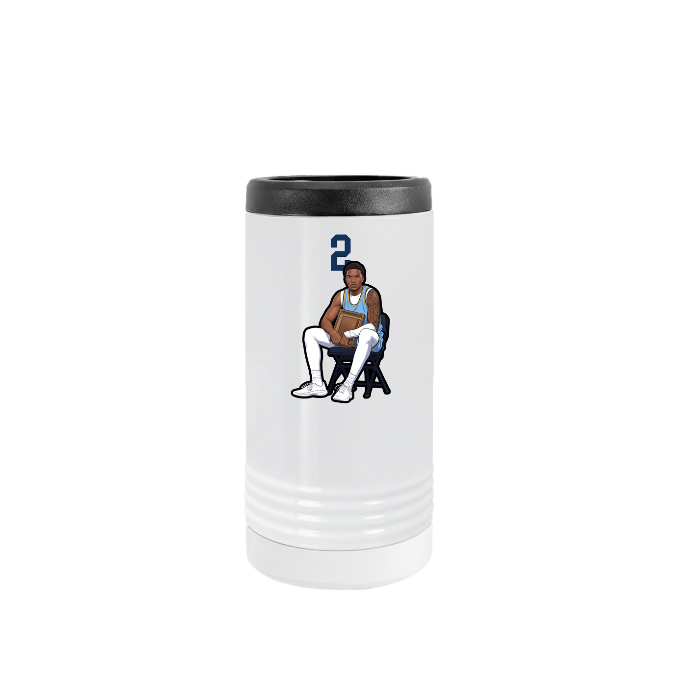 Slim Beverage Holder — Number Top in White